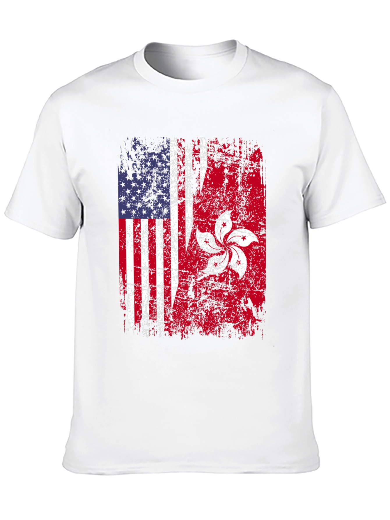 Black USA Hong Kong Flag Graphic Tee view 10