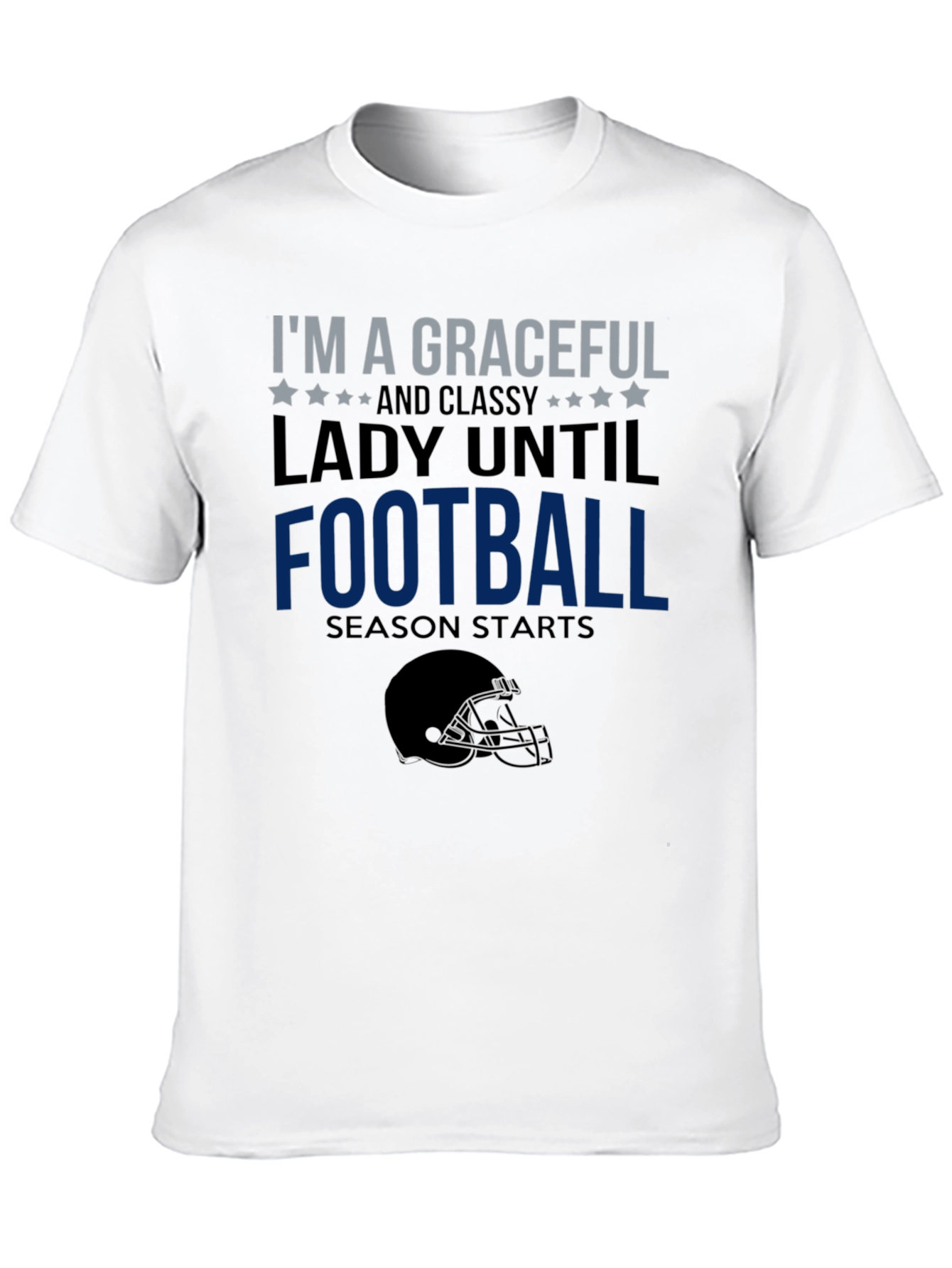 Black Graceful Lady Football Season T-Shirt view 10