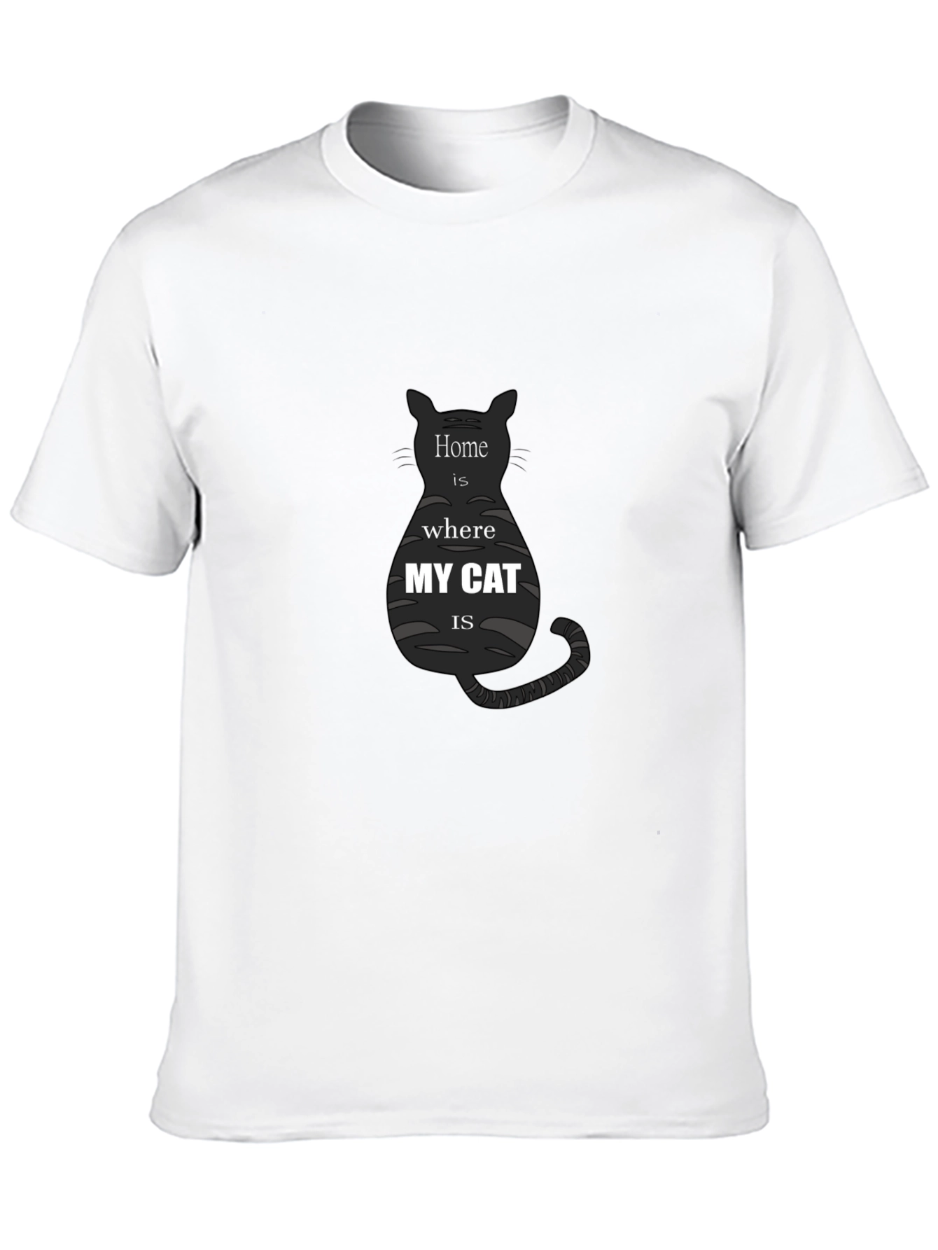Black Cat Lover T-Shirt - Home is Where My Cat Is view 10