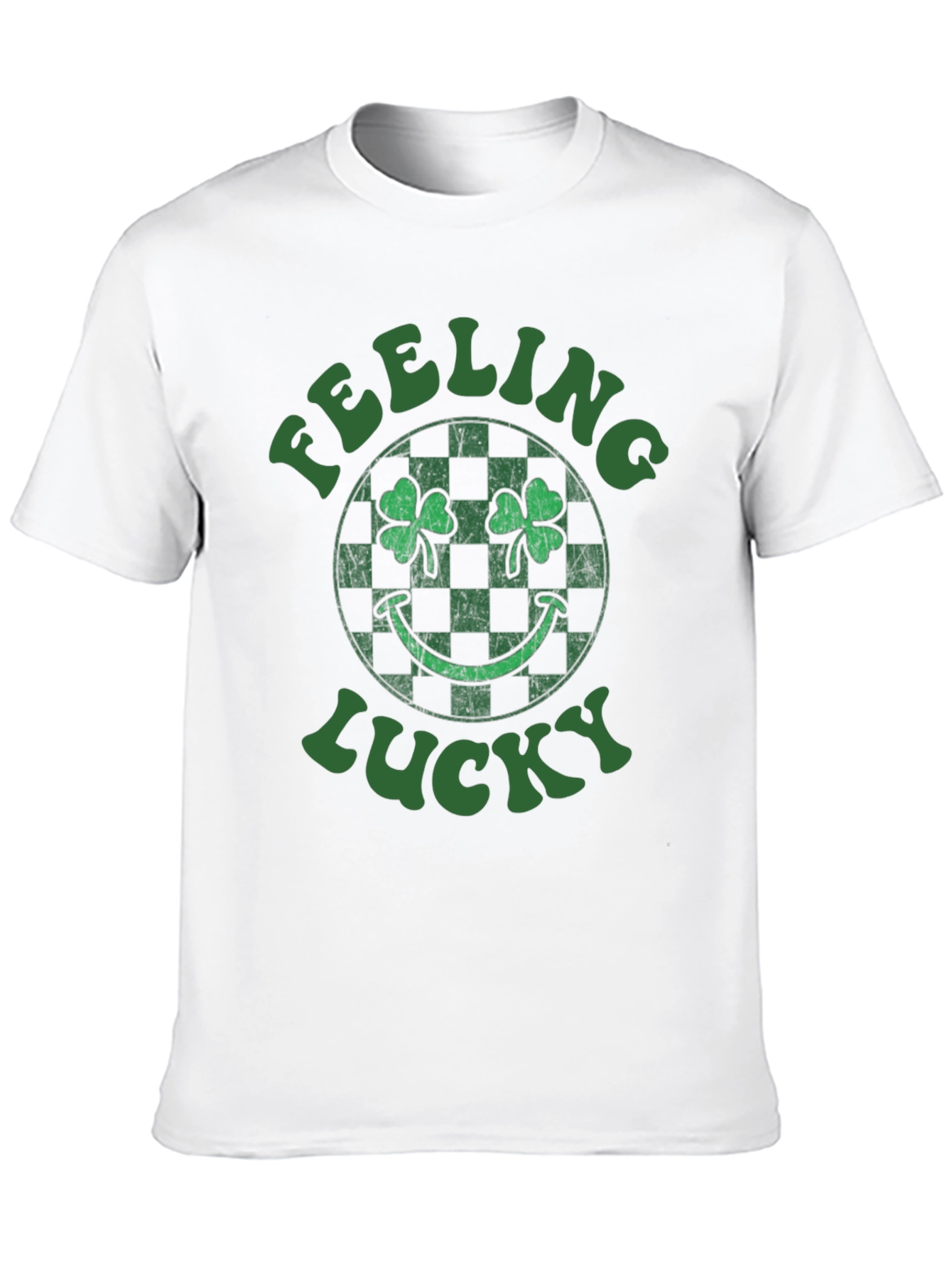 Black Feeling Lucky St. Patrick's Day Shamrock T-Shirt view 10