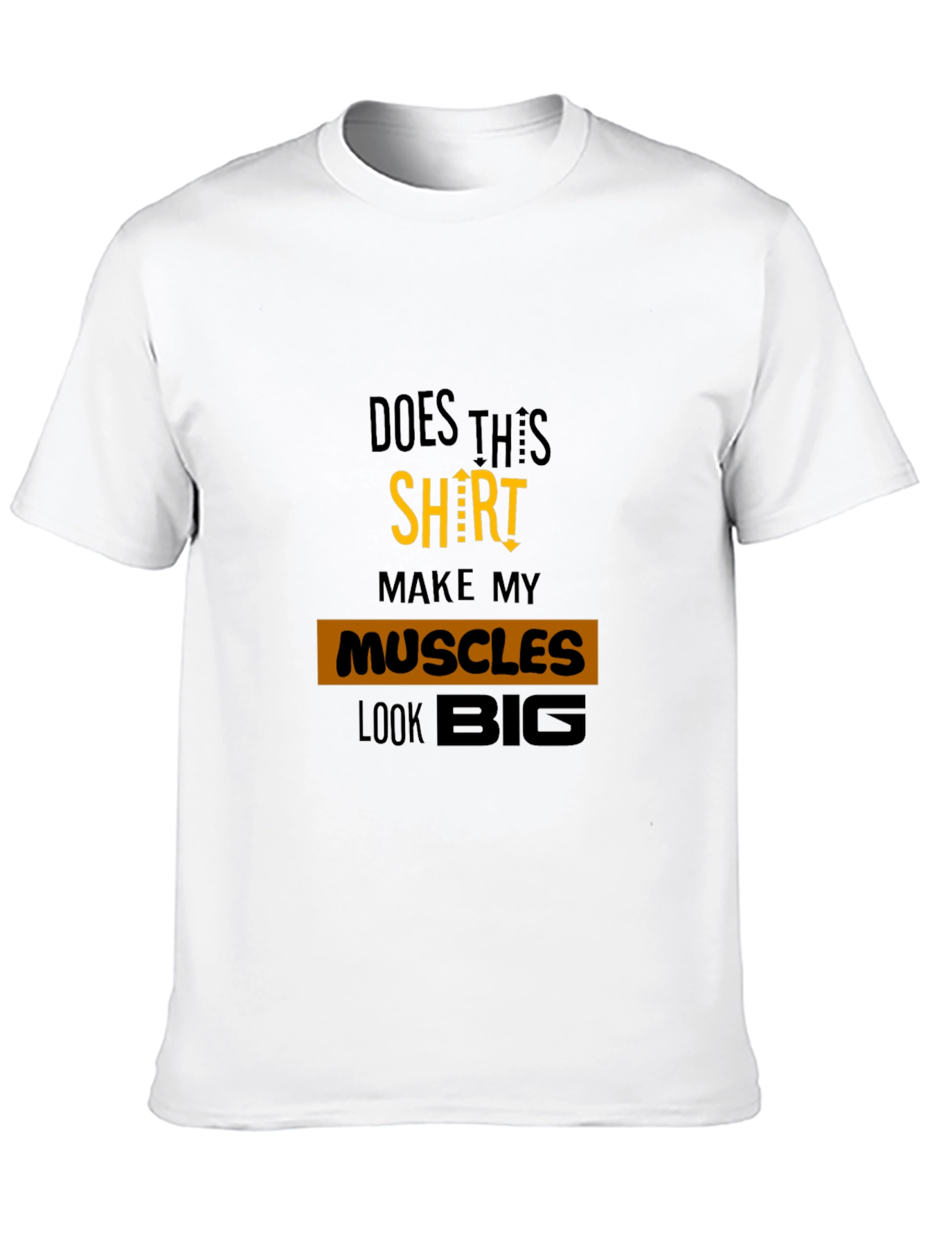 Black Muscle Humor Graphic Tee - Black Cotton T-Shirt view 10