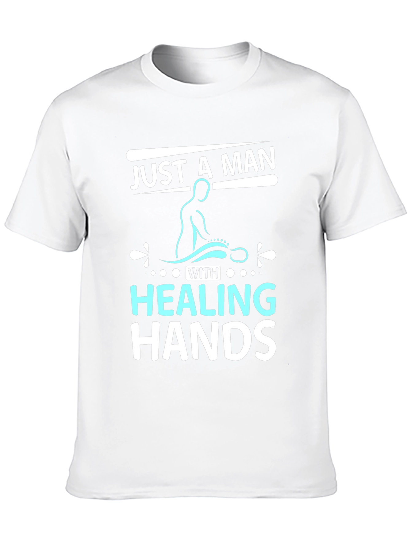 Black Just a Man With Healing Hands Black T-Shirt view 10