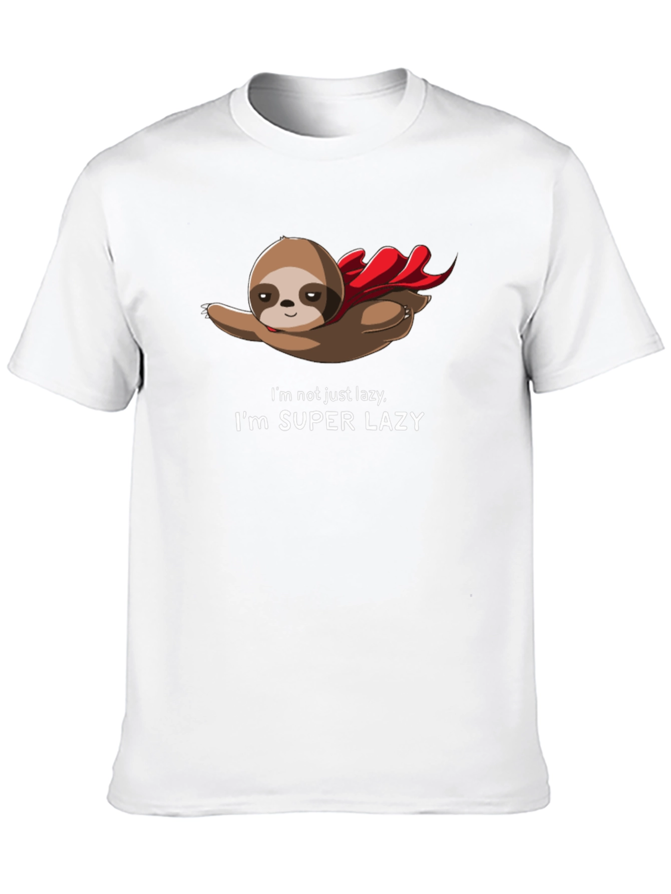 Black Super Lazy Sloth T-Shirt - Funny Animal Tee view 10