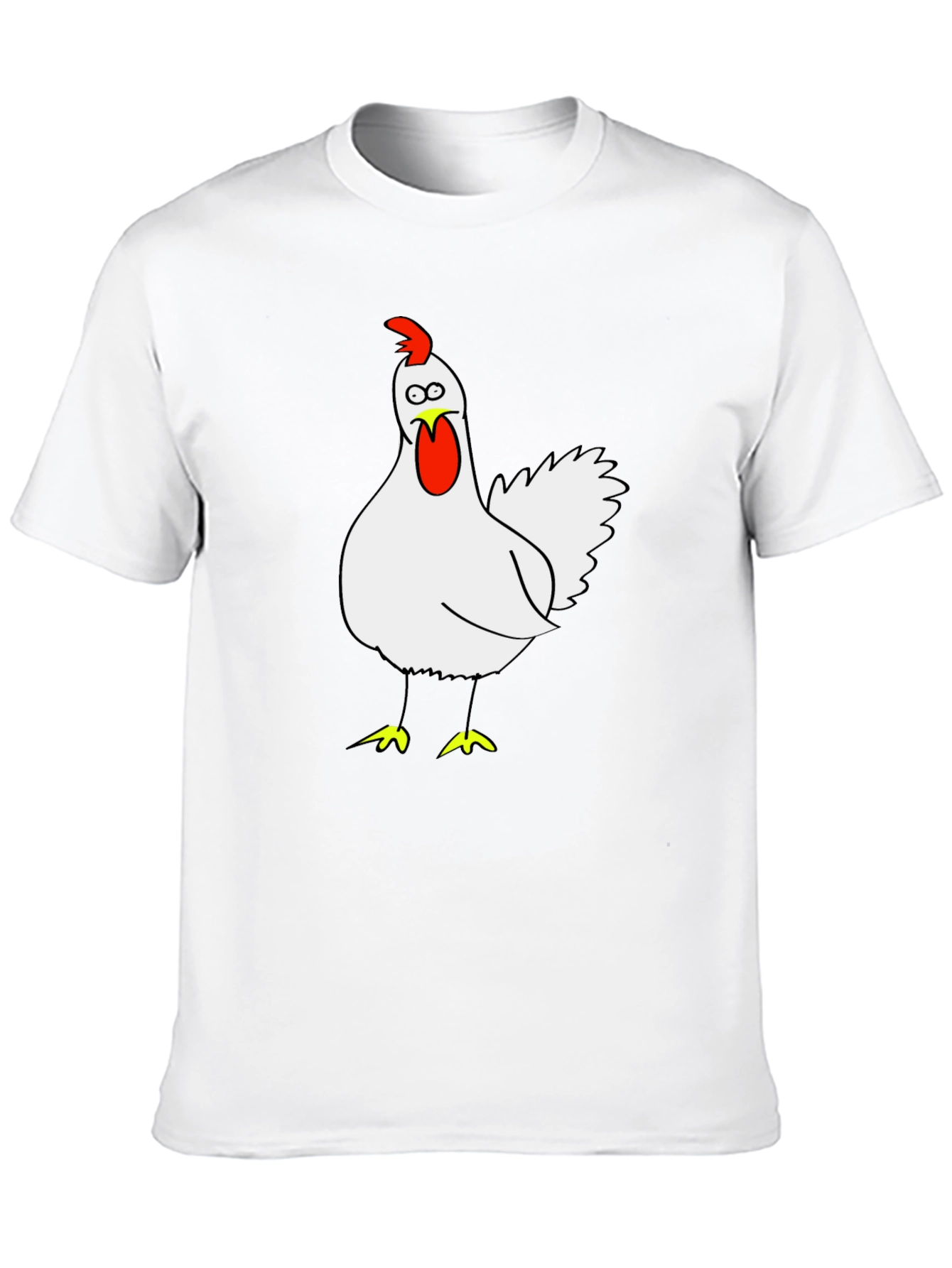 Black Funny Chicken Graphic Tee - Black Cotton T-Shirt view 10