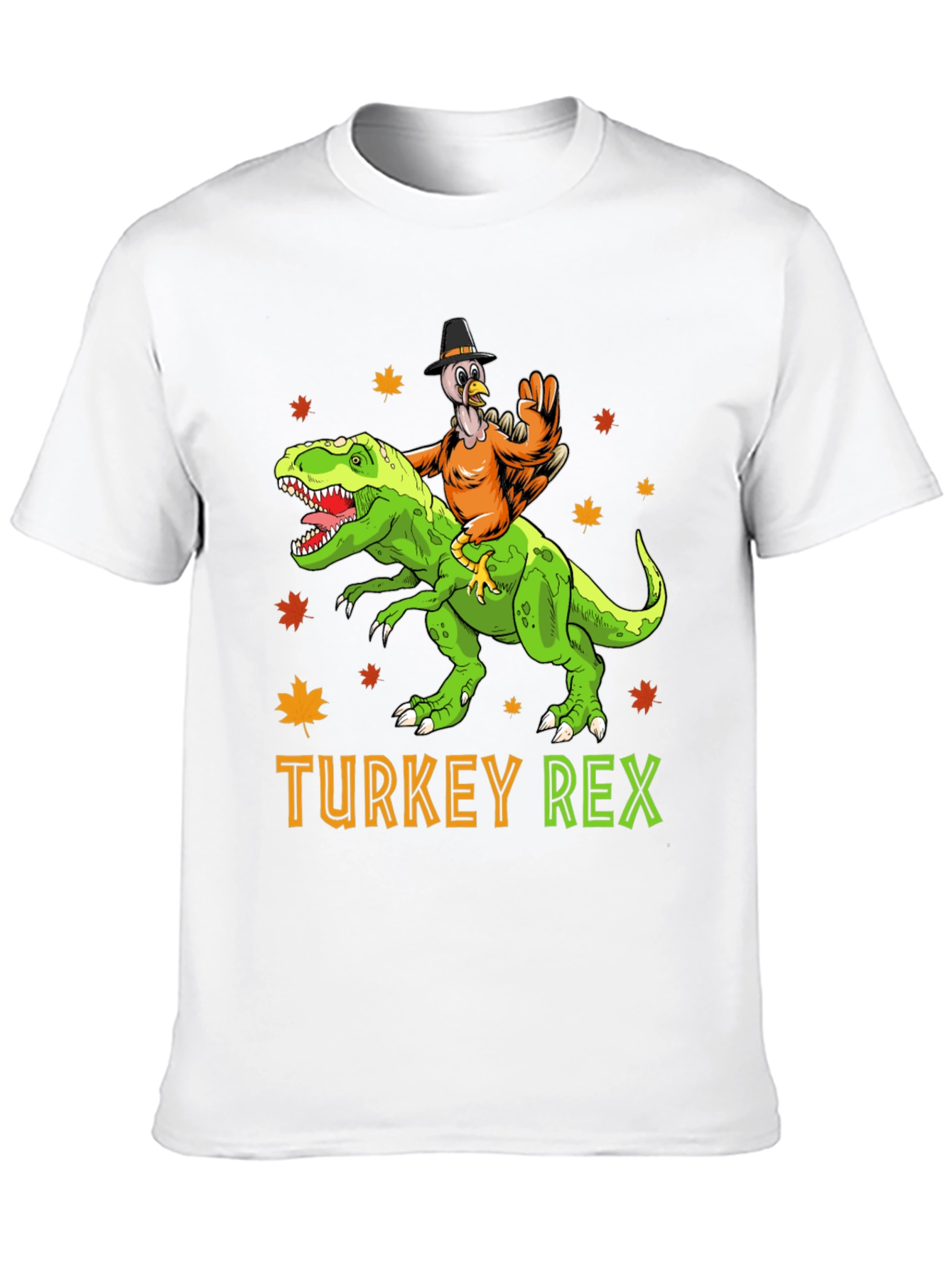 Turkey Rex T-Shirt: Thanksgiving Dinosaur Tee - 10