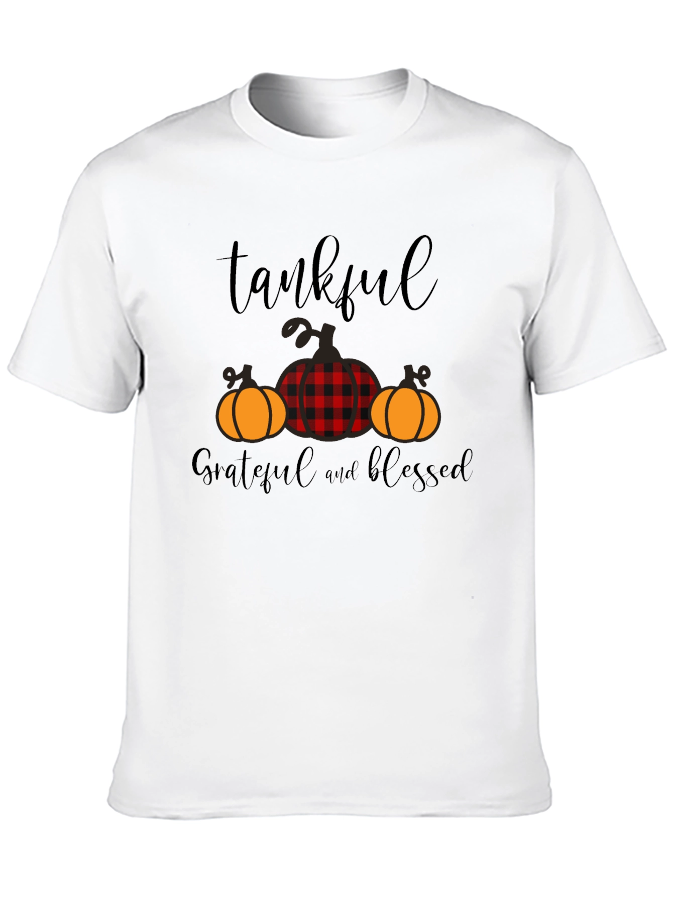 Thankful Grateful Blessed Pumpkin T-Shirt - 10