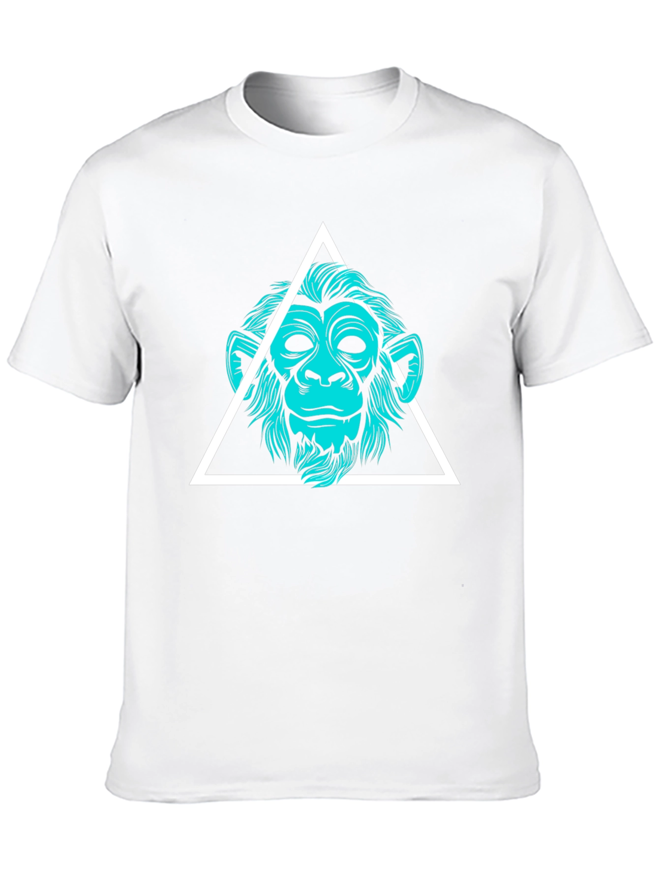 Black Geometric Monkey Graphic Tee view 10