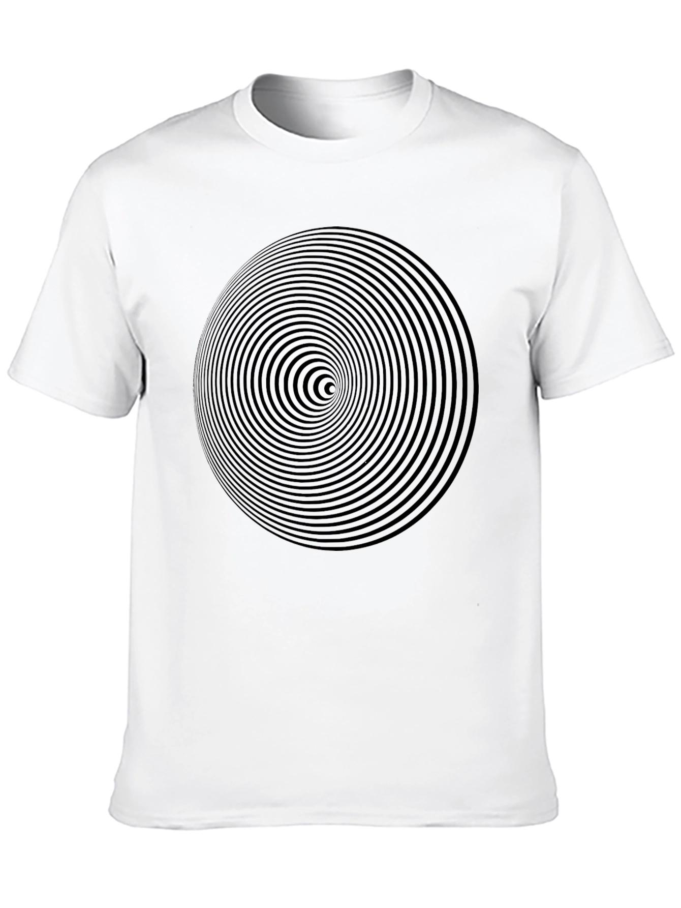 Black Hypnotic Black Spiral Graphic Tee view 10