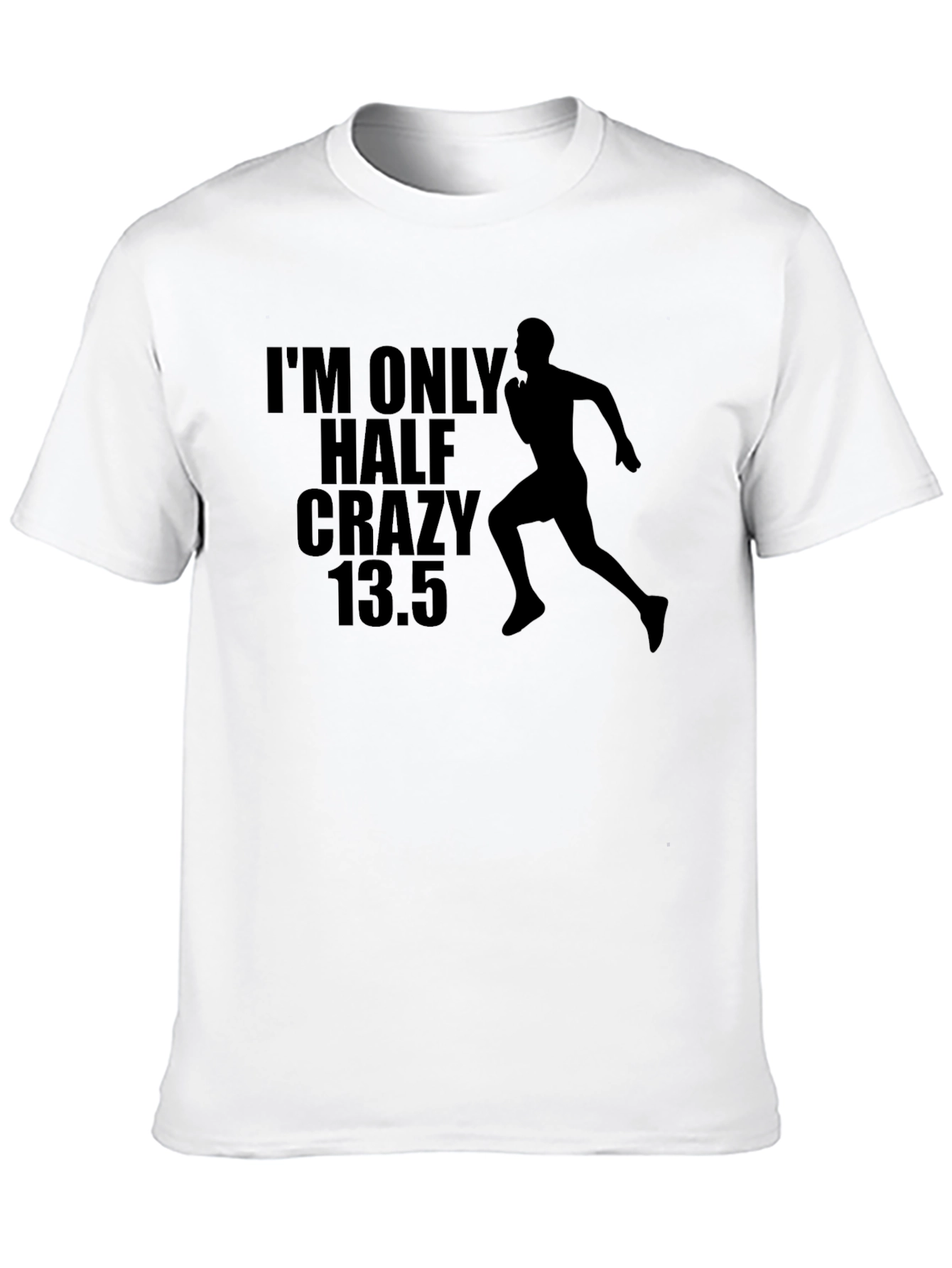 Black Half Crazy Marathon Runner T-Shirt view 10