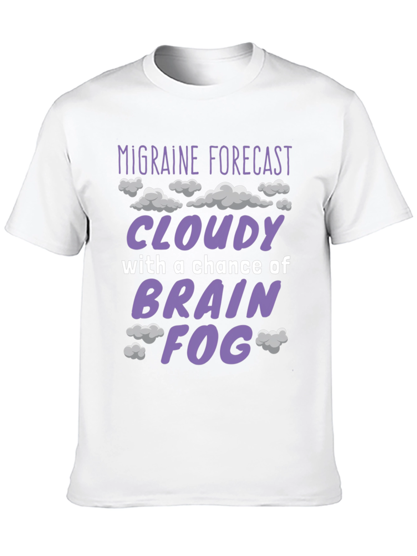 Black Migraine Forecast Funny Graphic T-Shirt view 10