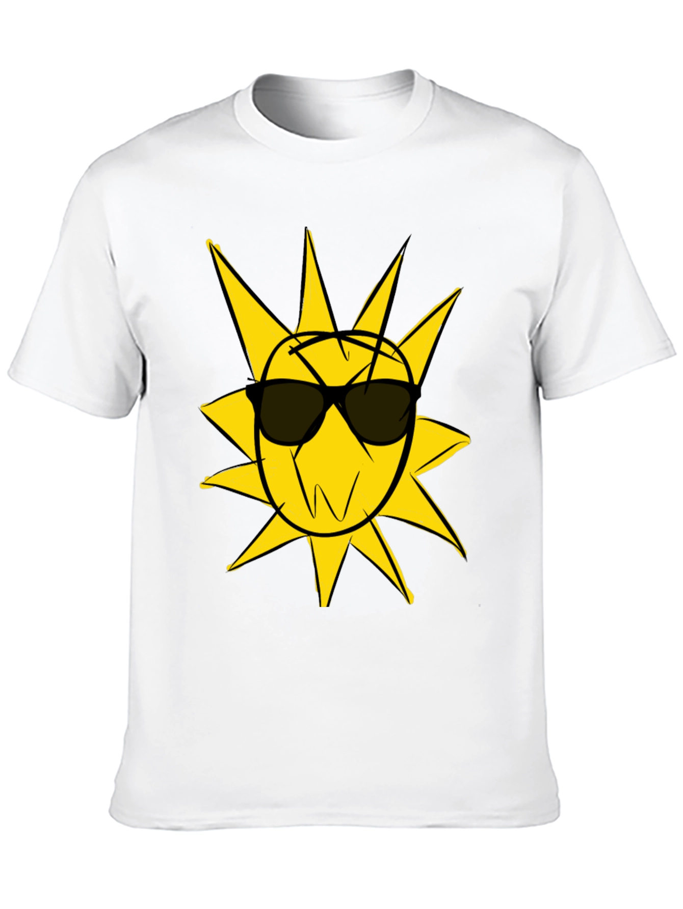 Black Cool Sun Graphic Black T-Shirt view 10