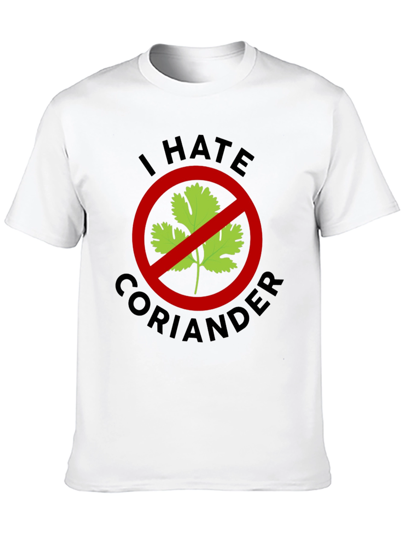 Black I Hate Coriander T-Shirt - Funny Foodie Tee view 10