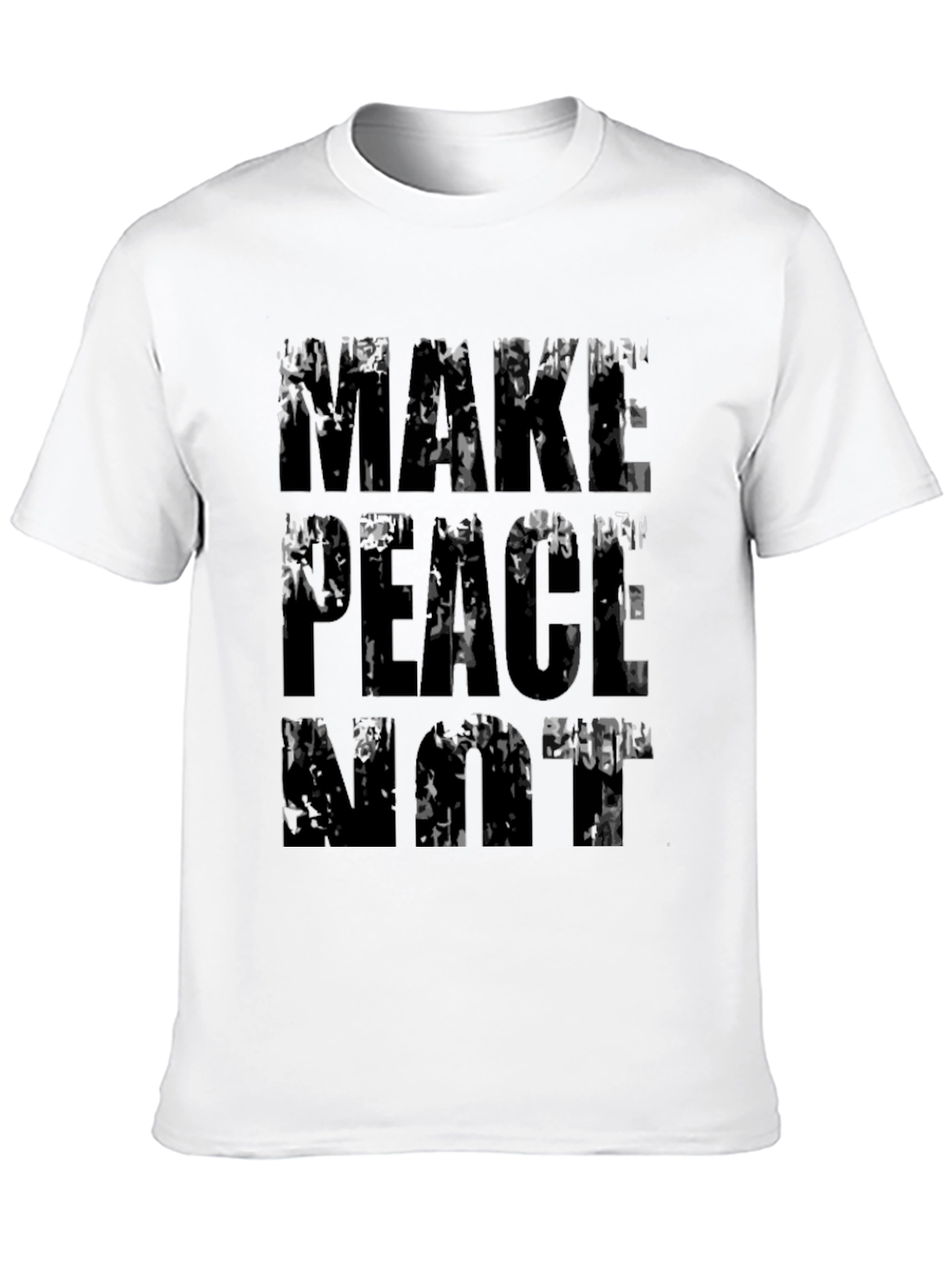 Black Make Peace Not War Graphic T-Shirt view 10
