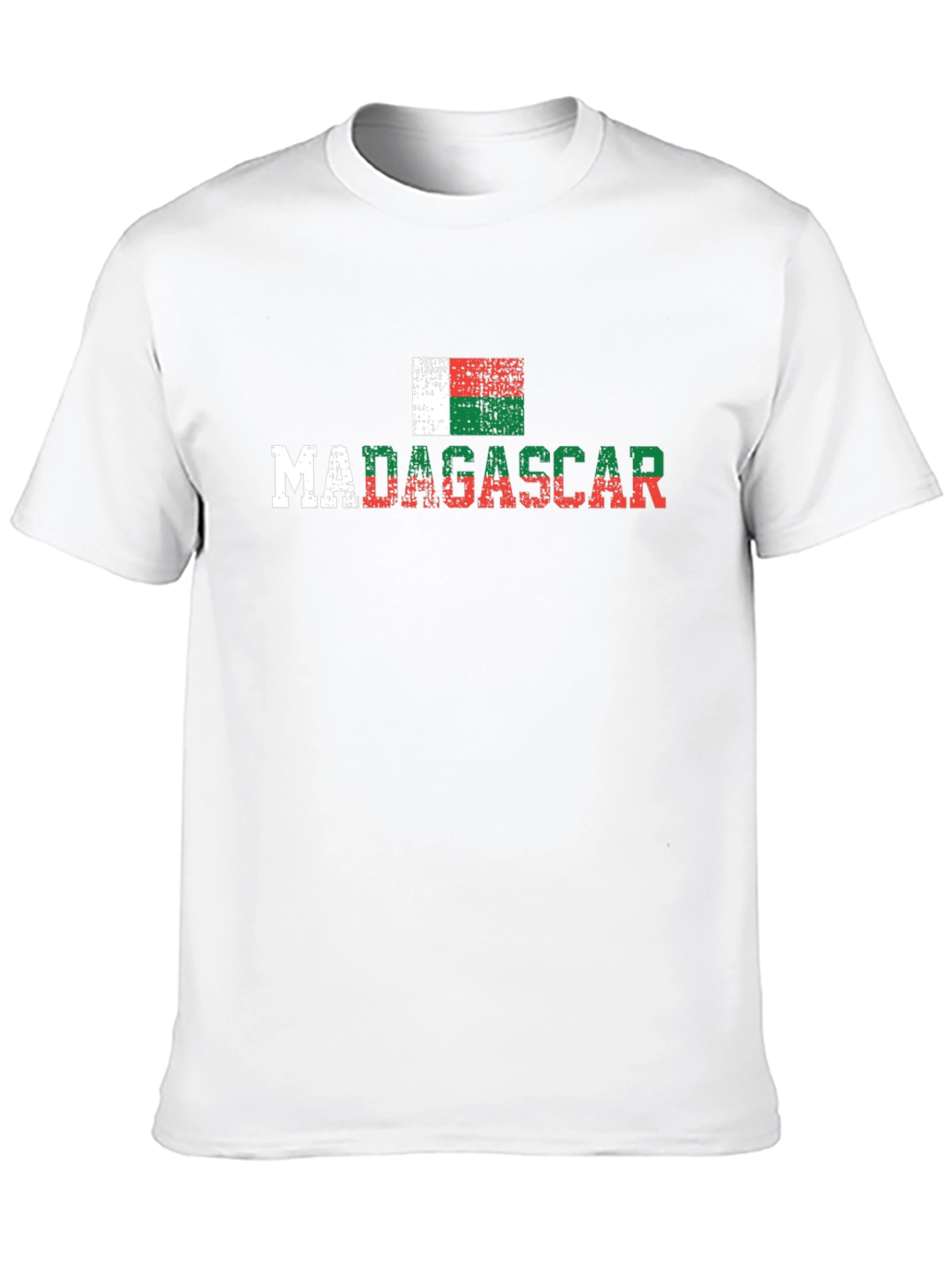 Black Madagascar Flag T-Shirt Black Cotton Graphic Tee view 10