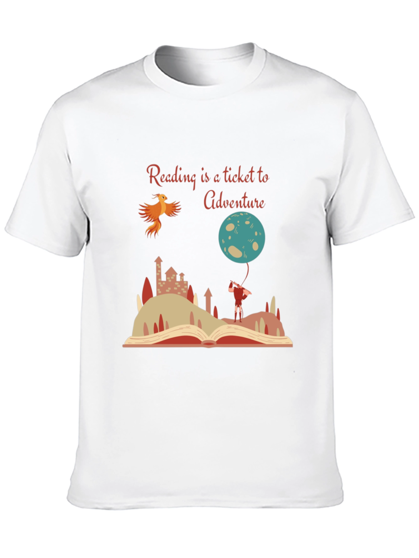 Black Reading Adventure Tee - Book Lover's T-Shirt view 10