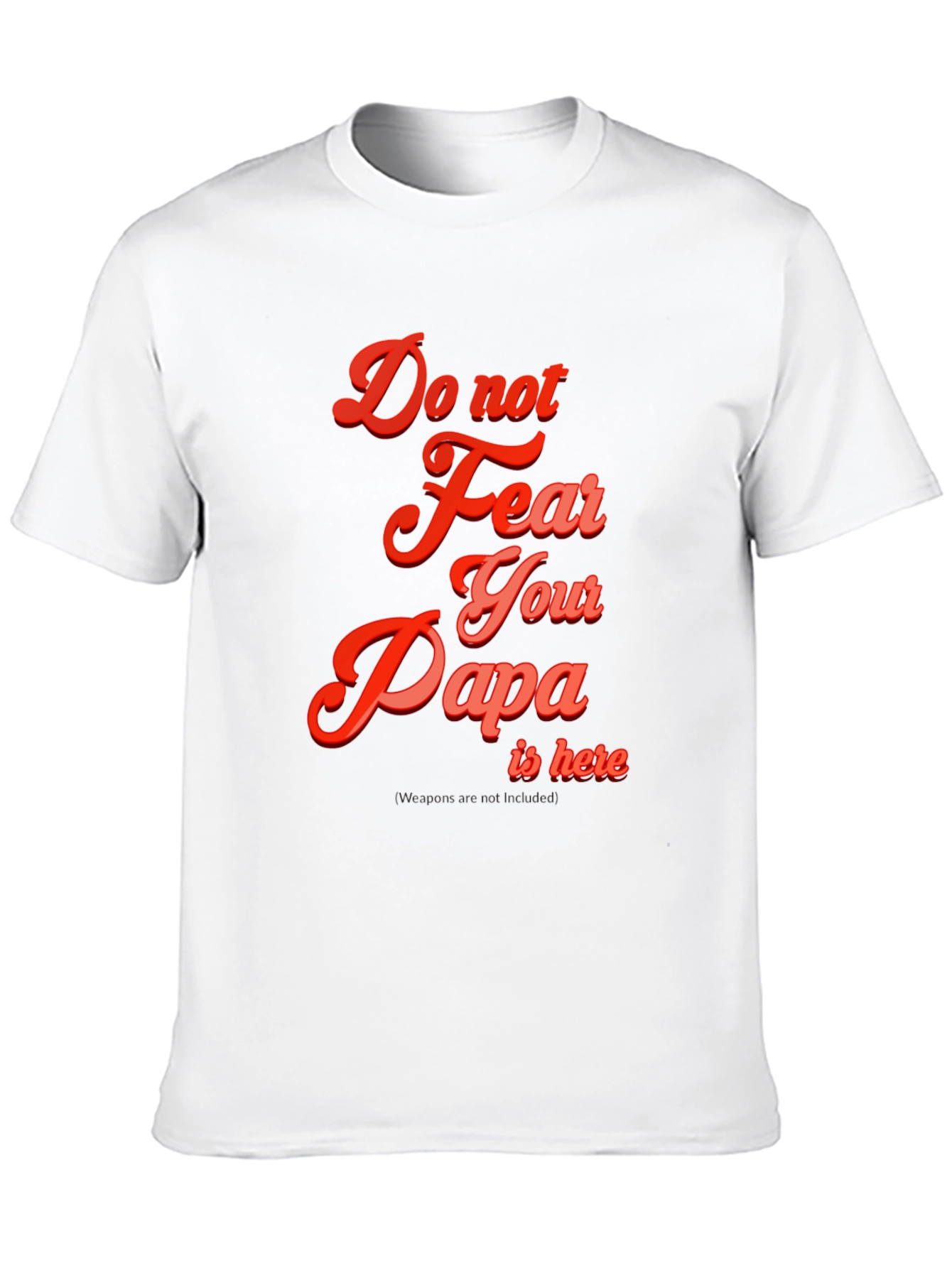 Black Do Not Fear Papa T-Shirt - Black Cotton Blend view 10