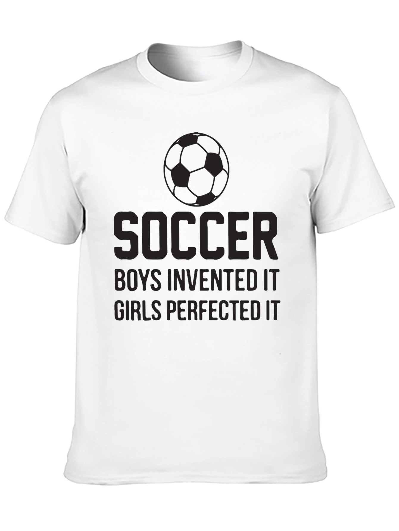 Black Soccer Boys Invented It T-Shirt view 10