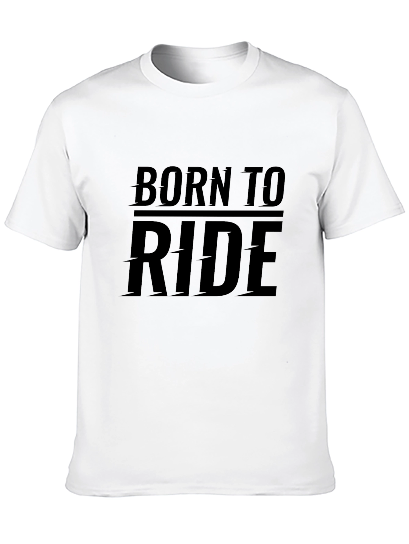 Black Born to Ride Graphic Tee - Black Cotton Comfort view 10