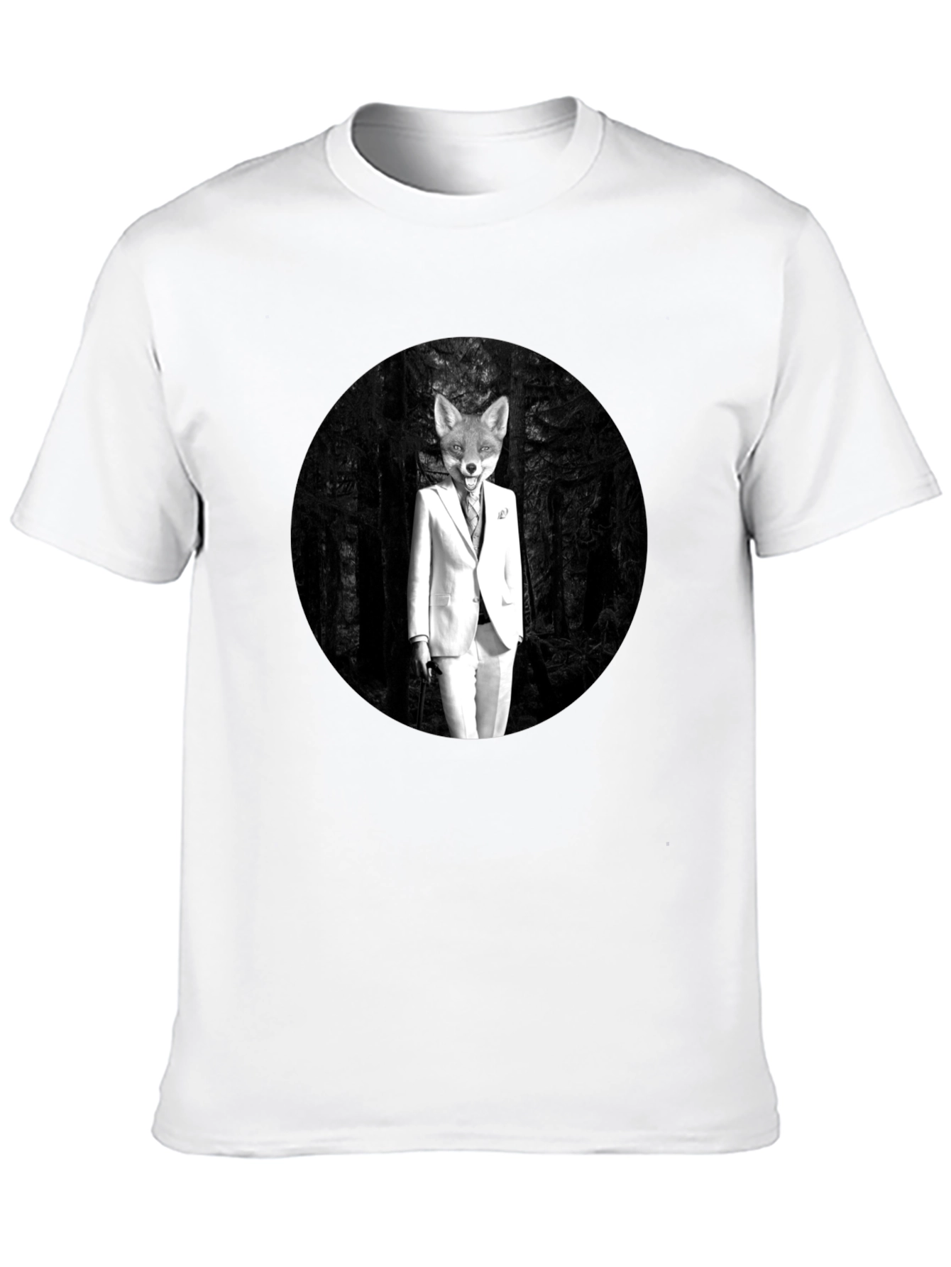 Black Sophisticated Fox Black T-Shirt view 10
