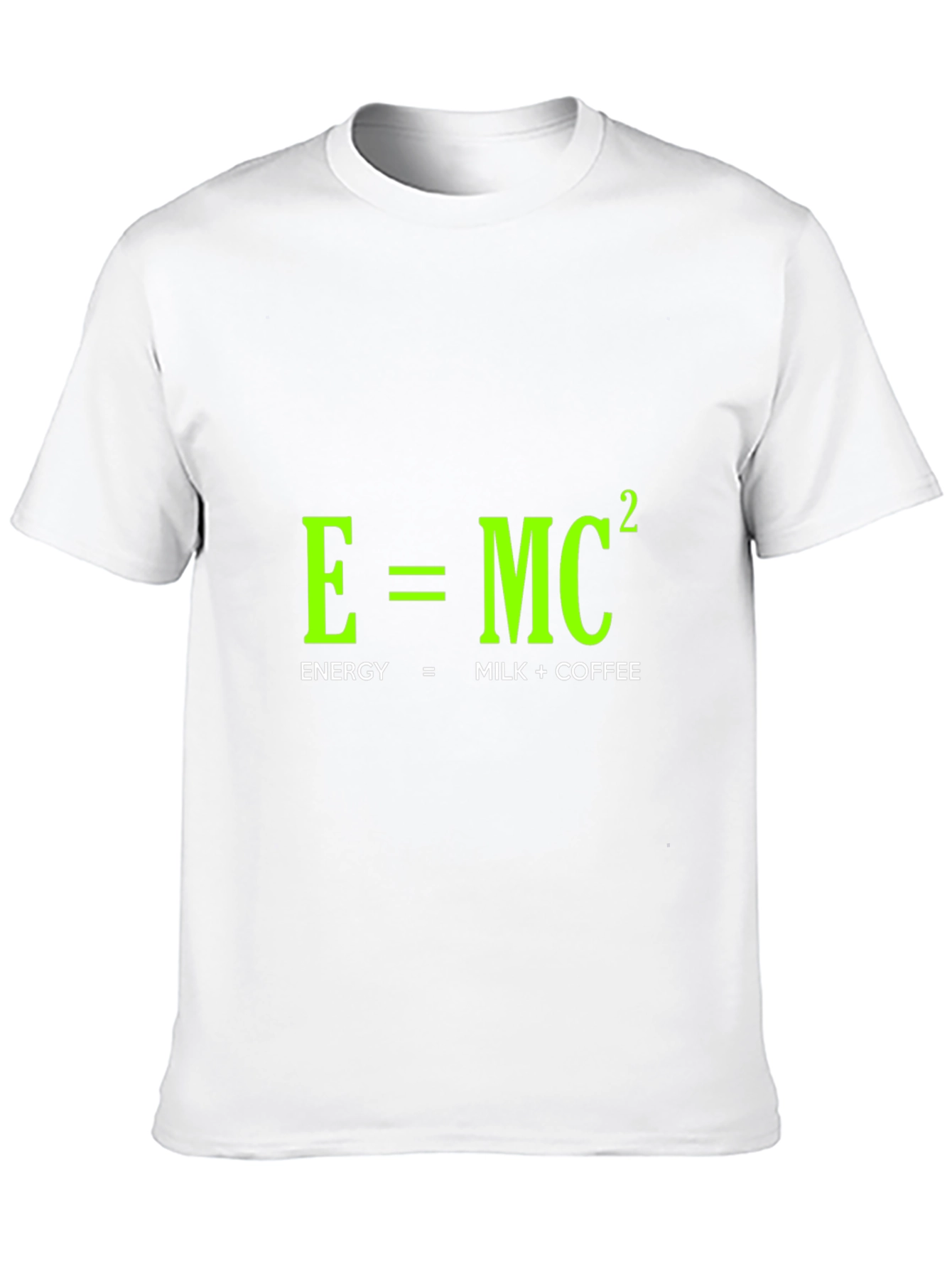 Black Funny Energy Equation T-Shirt: Milk + Coffee = Power! view 10