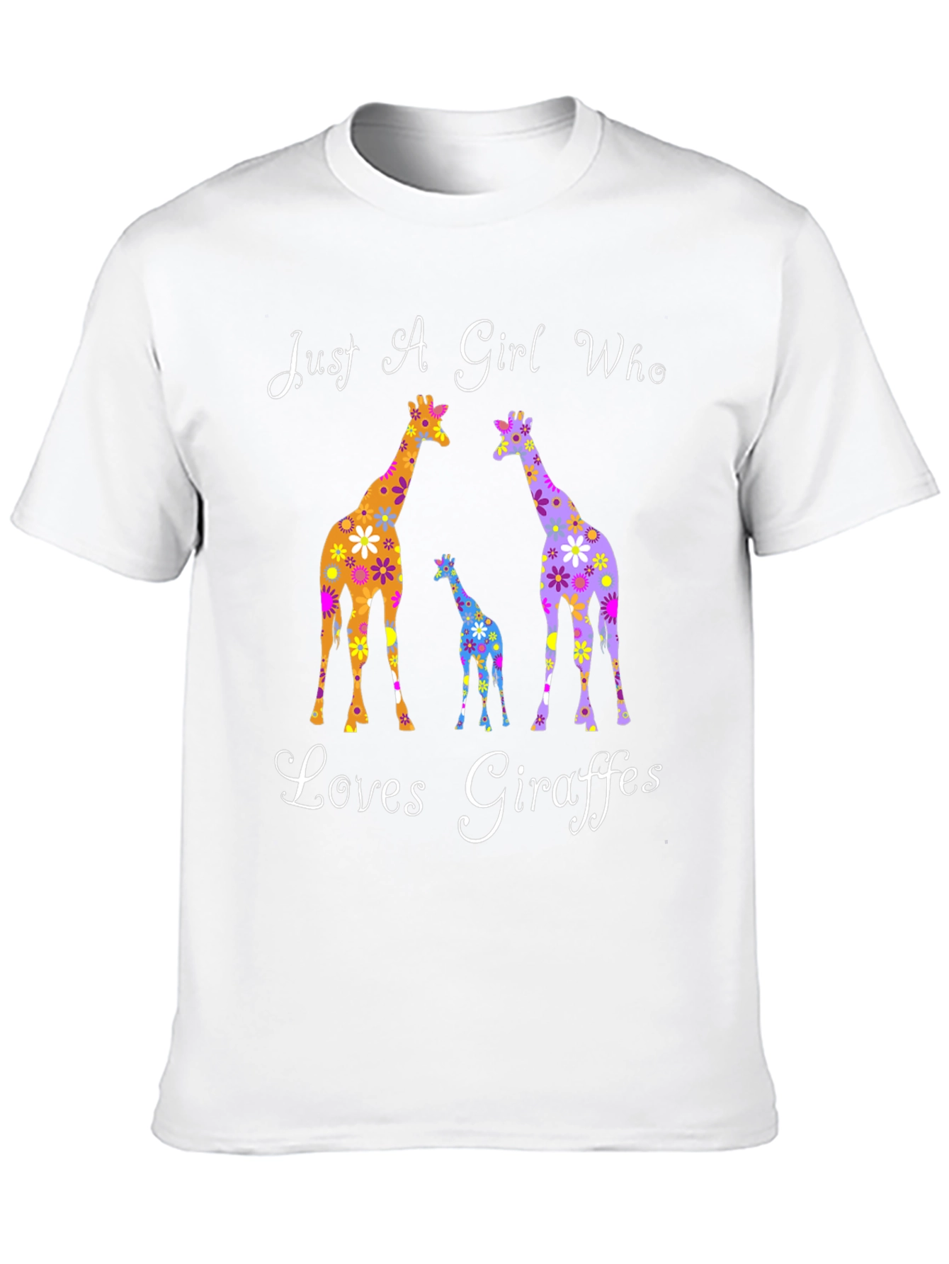 Black Giraffe Lover Graphic Tee | Women's Giraffe T-Shirt view 10