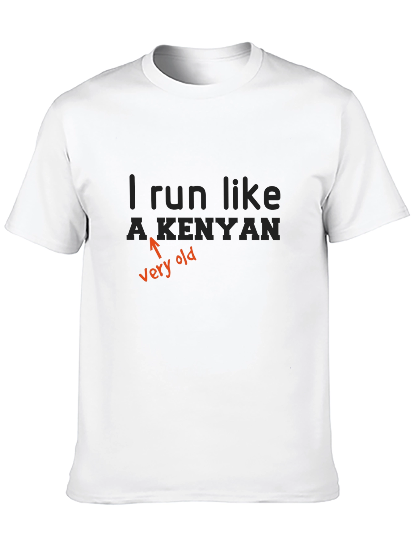 Black I Run Like a Kenyan Very Old T-Shirt view 10