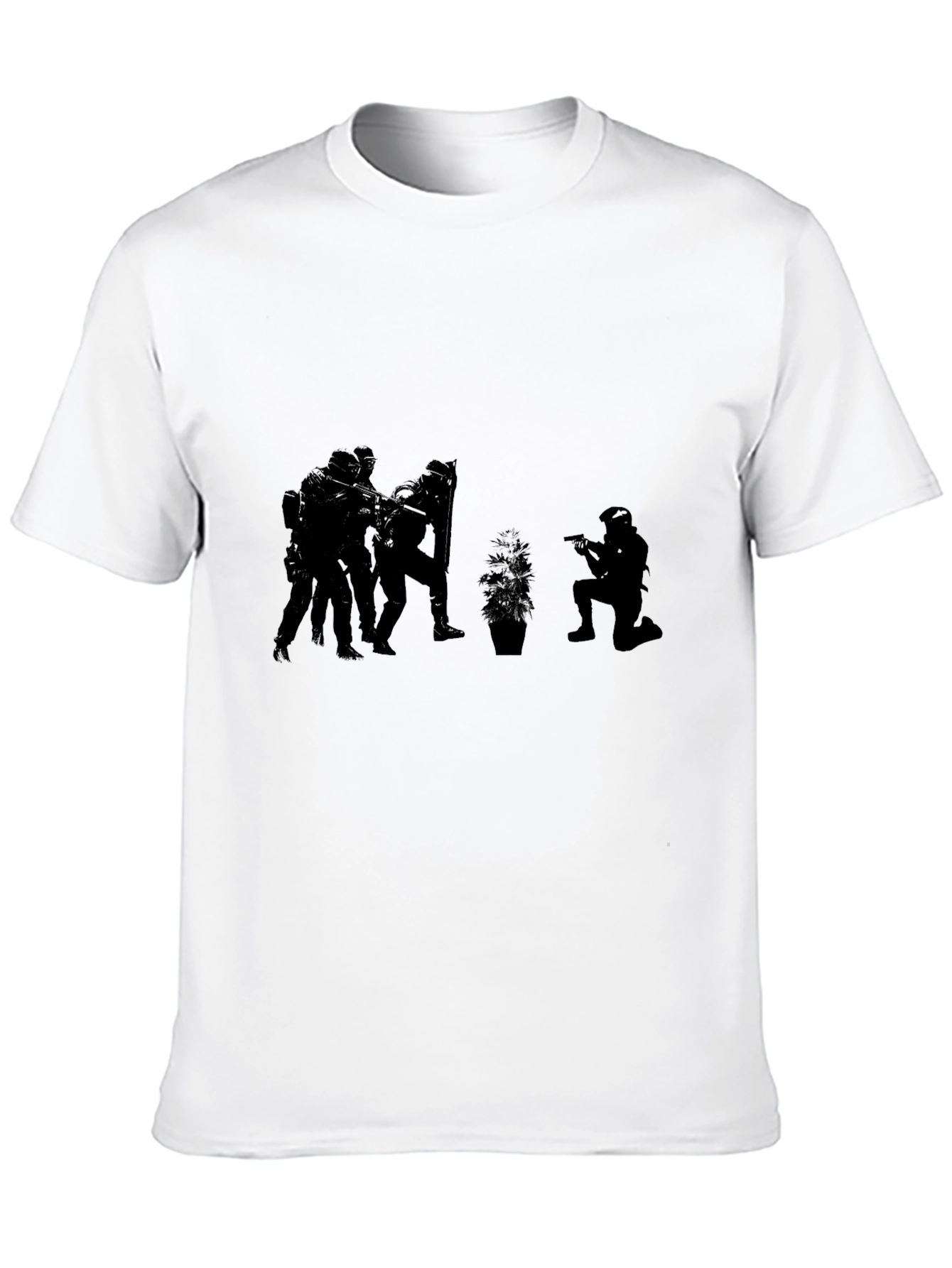 Black Tactical Squad Black Graphic T-Shirt view 10