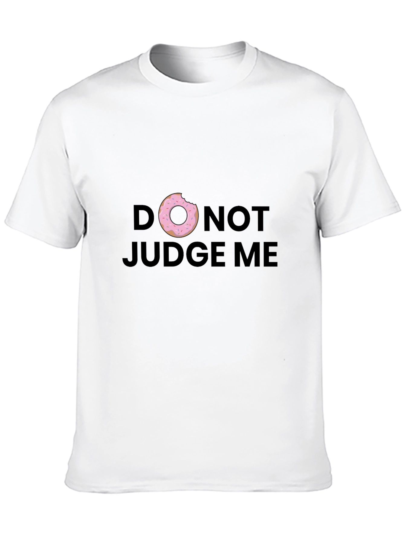 Black Donut Judge Me Graphic Tee - Black Cotton T-Shirt view 10