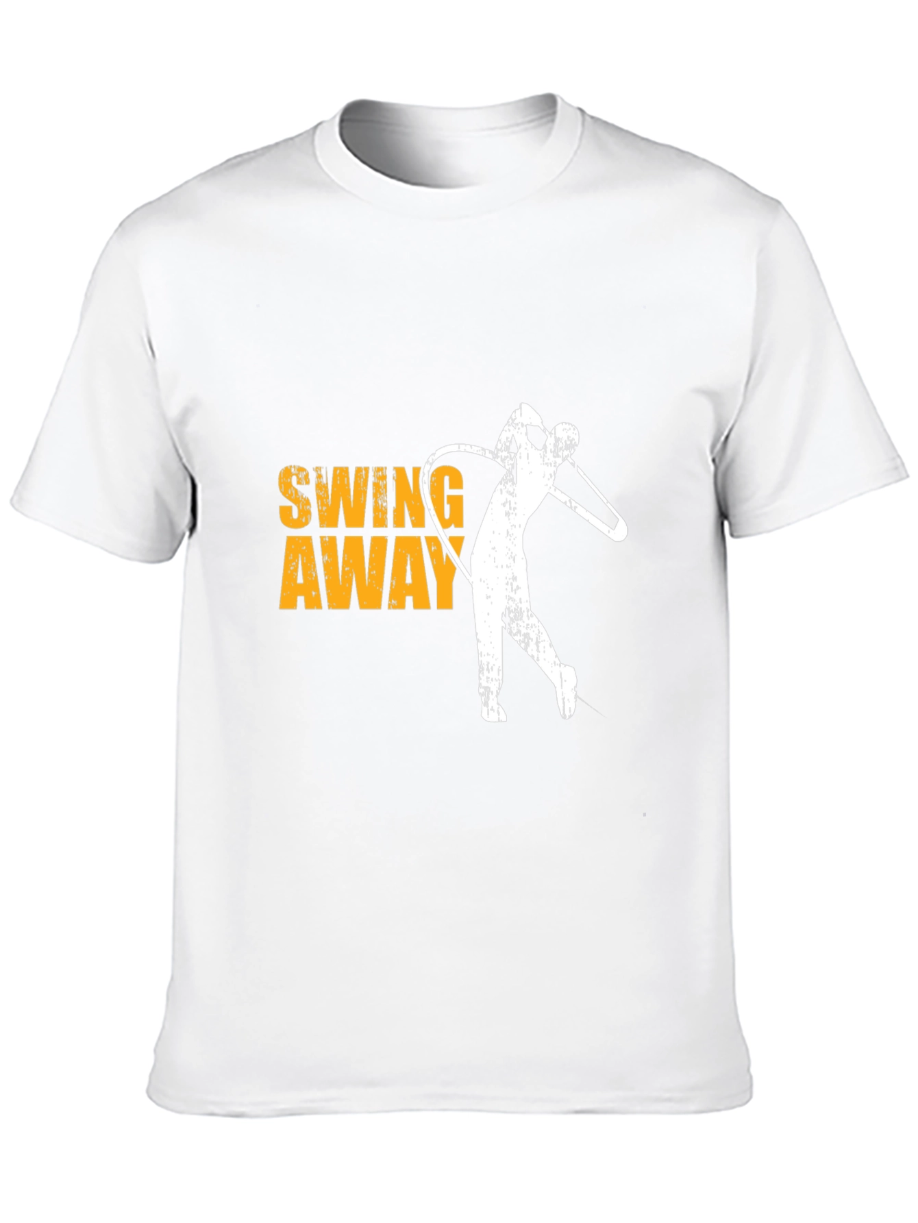 Black Golf Swing Away Tee - Black Cotton Graphic T-Shirt view 10