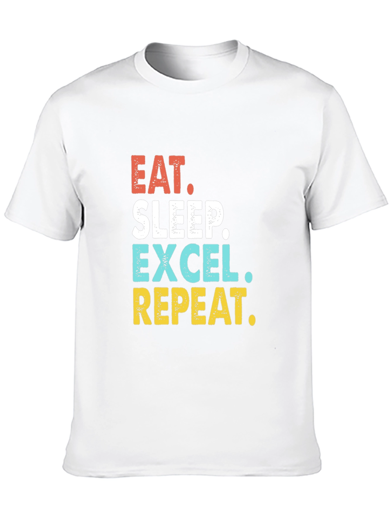 Black Eat Sleep Excel Repeat T-Shirt view 10