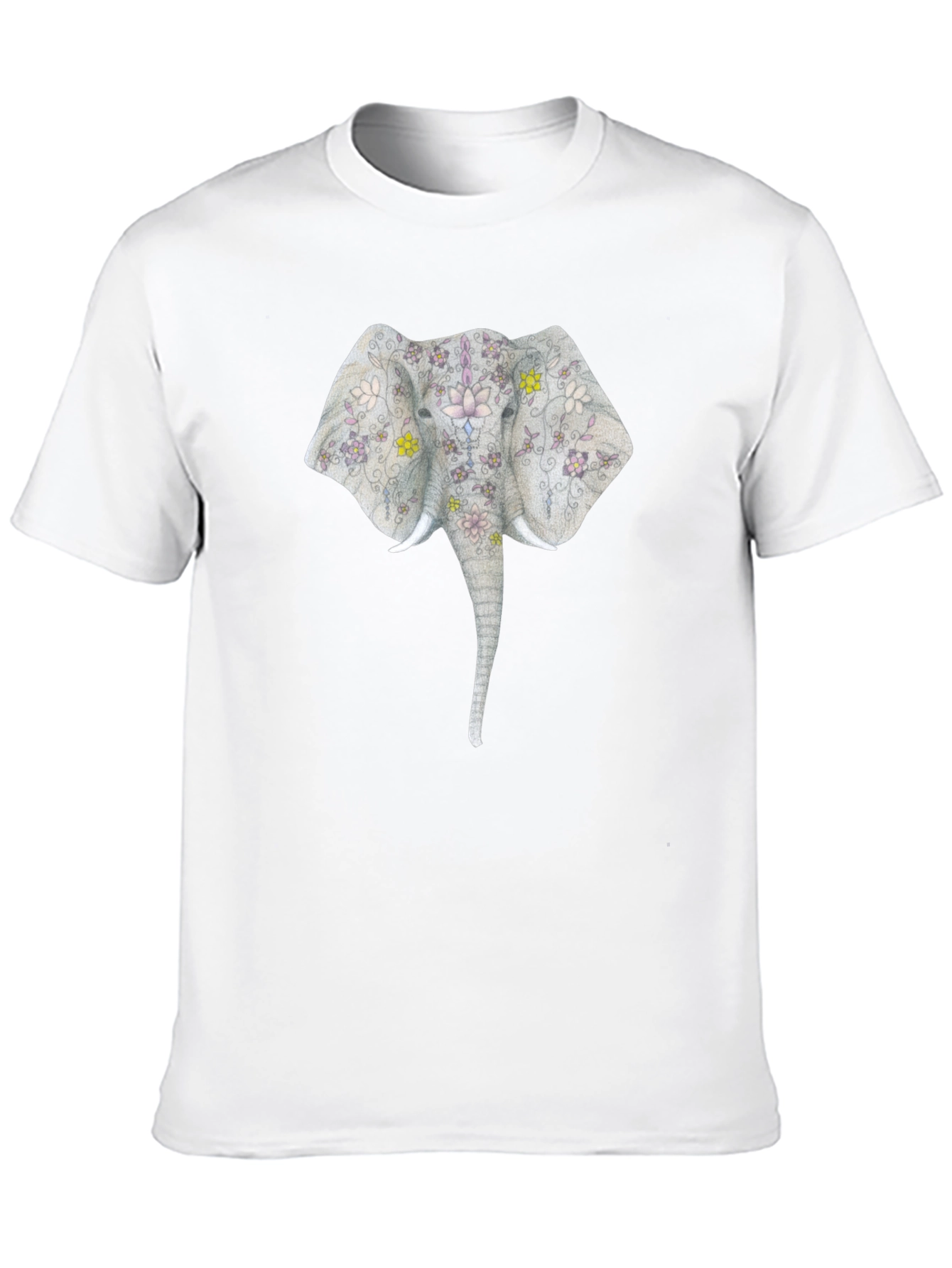 Black Floral Elephant Graphic T-Shirt view 10