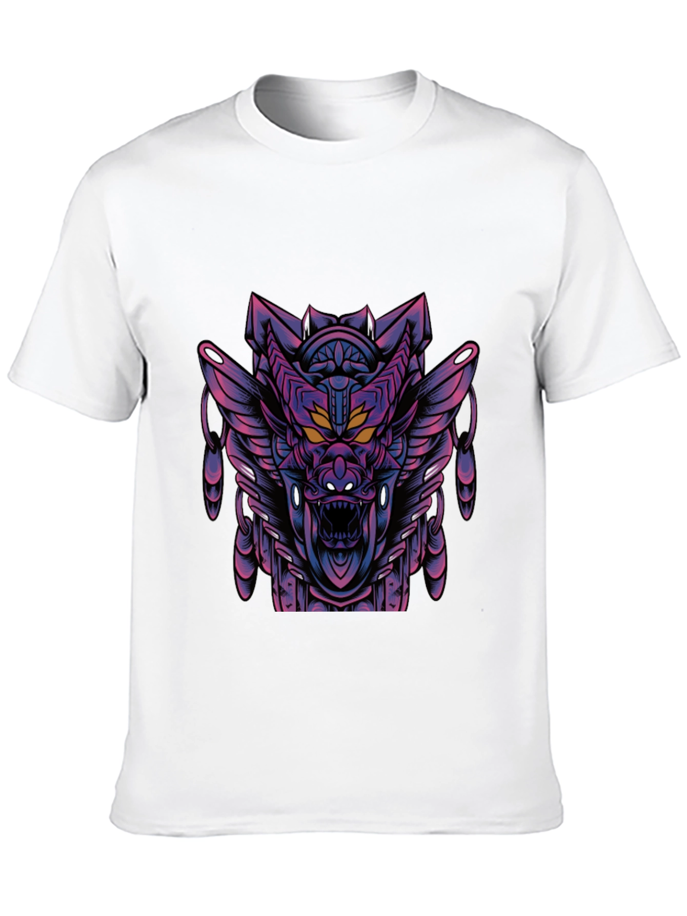 Black Cyberpunk Dragon Graphic Tee - Dark Style view 10