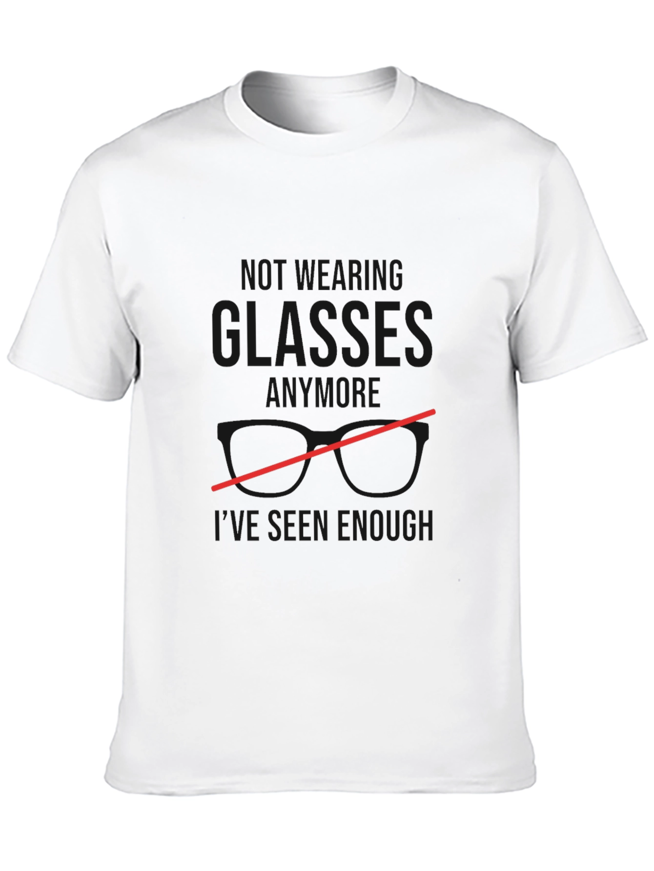 Black Funny "Wearing Glasses" Graphic Tee for Men view 10