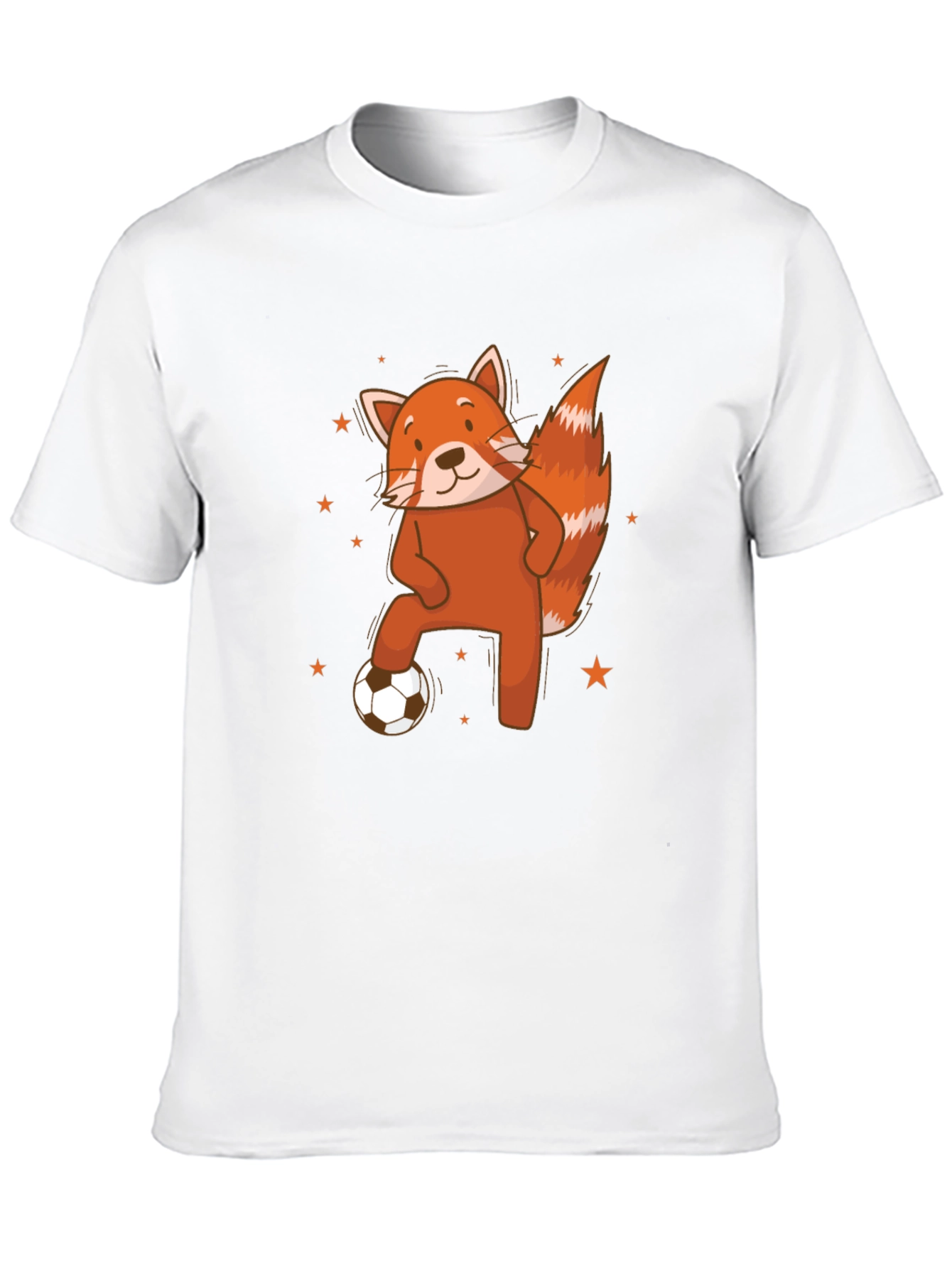 Black Red Panda Soccer T-Shirt - Cute Animal Tee view 10
