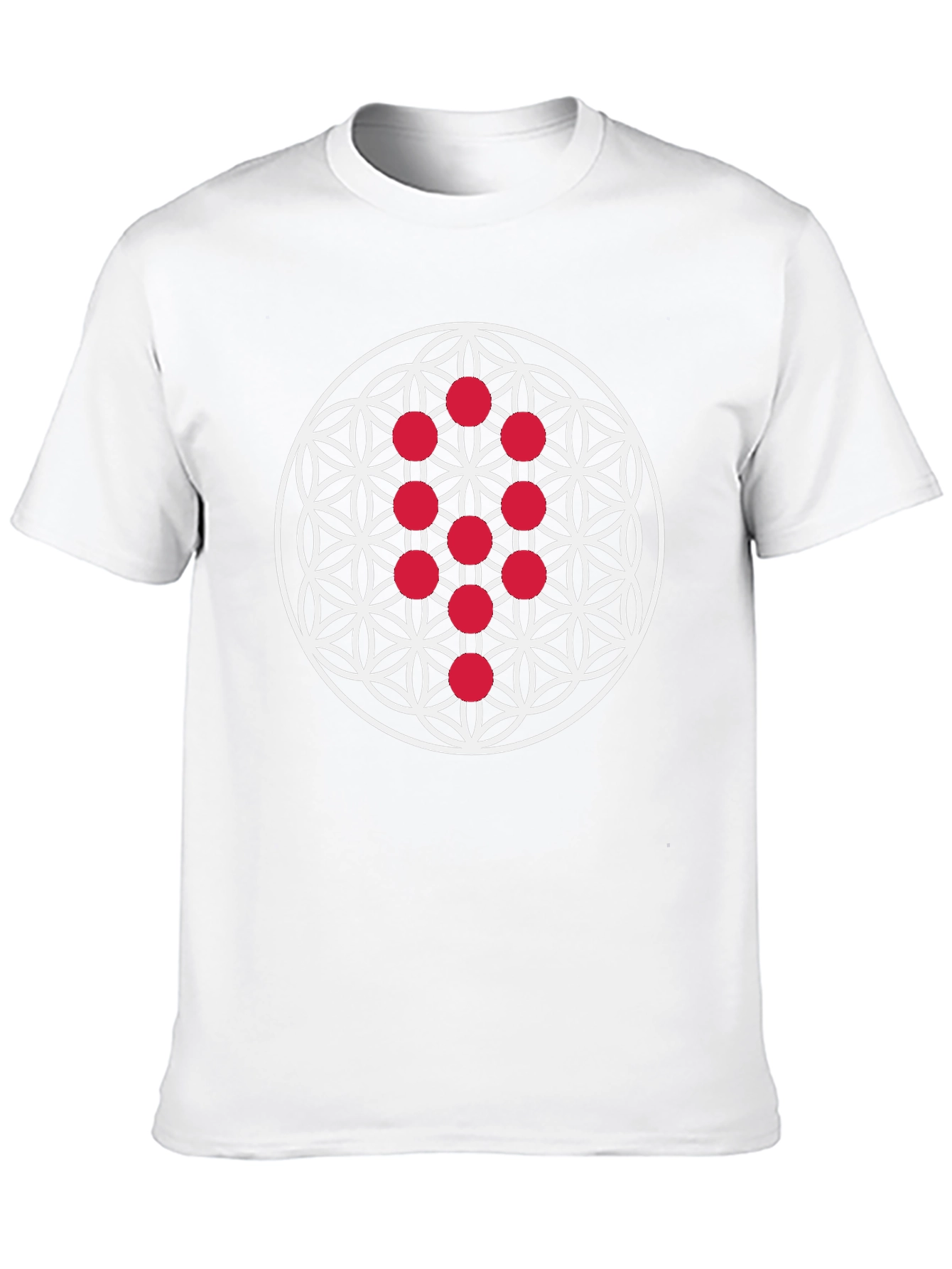 Black Sacred Geometry Seed of Life T-Shirt view 10