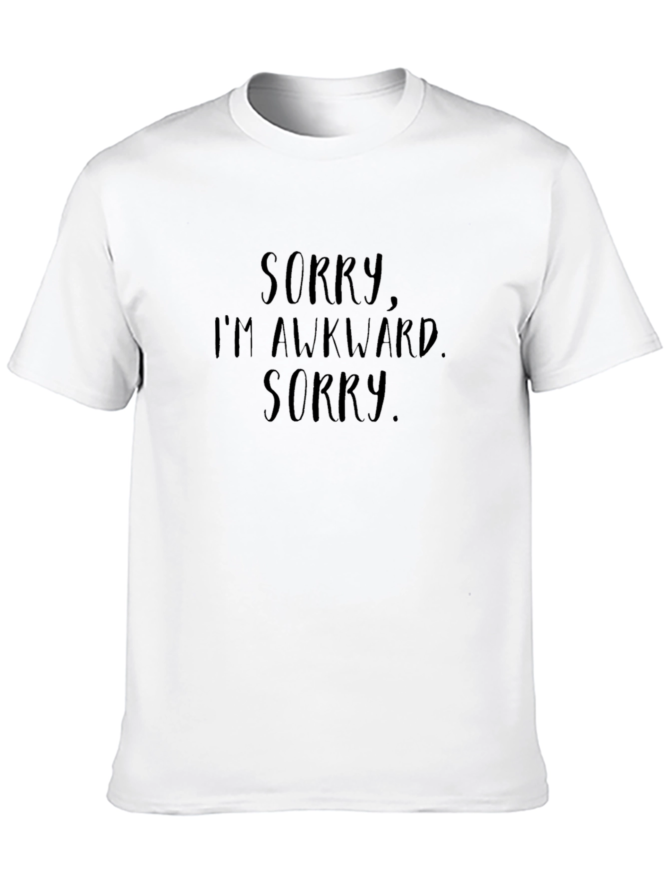 Black Sorry I'm Awkward T-Shirt - Funny Graphic Tee view 10