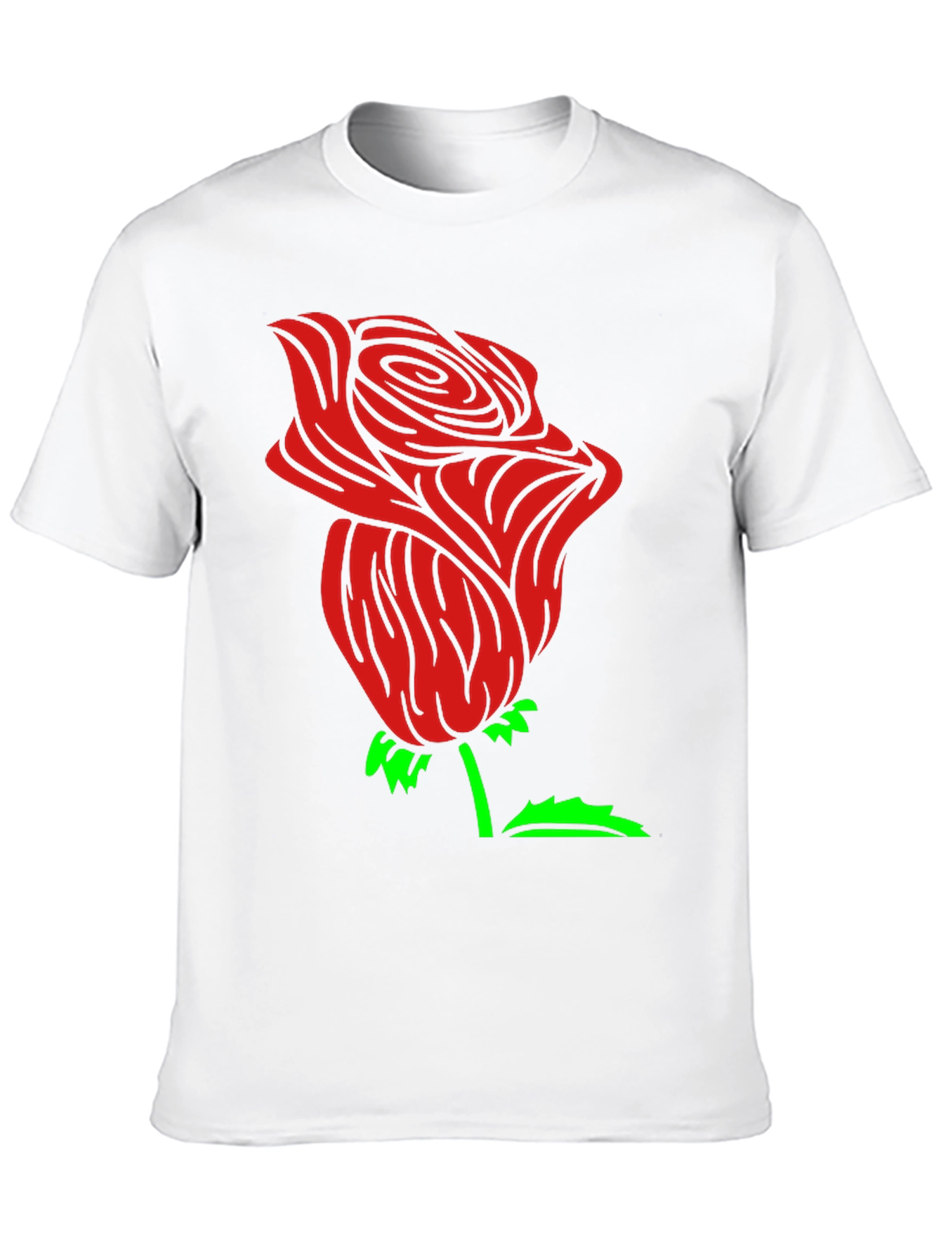 Black Red Rose Graphic Black Tee Shirt view 10