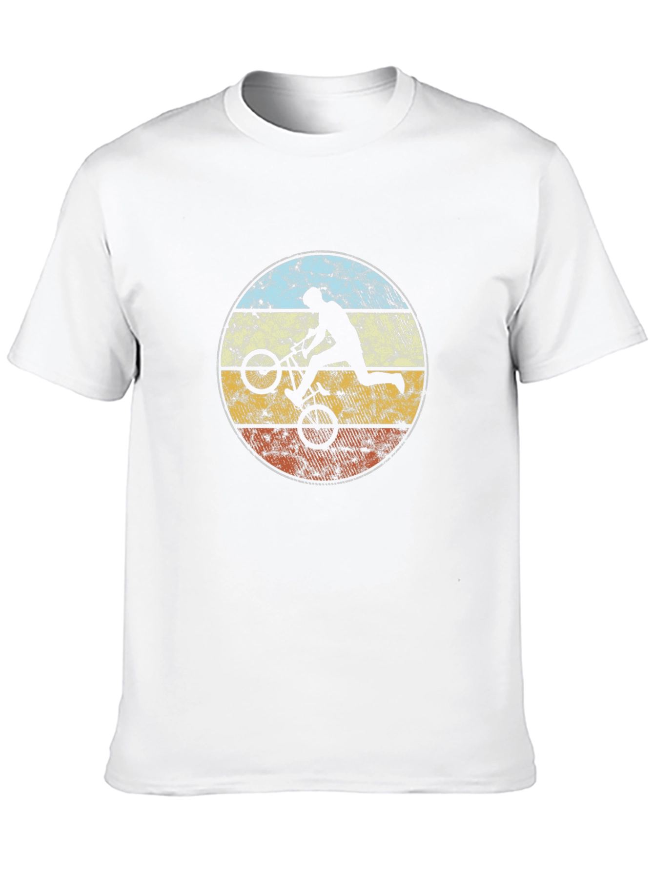 Black Retro BMX Rider Graphic Tee - Black view 10