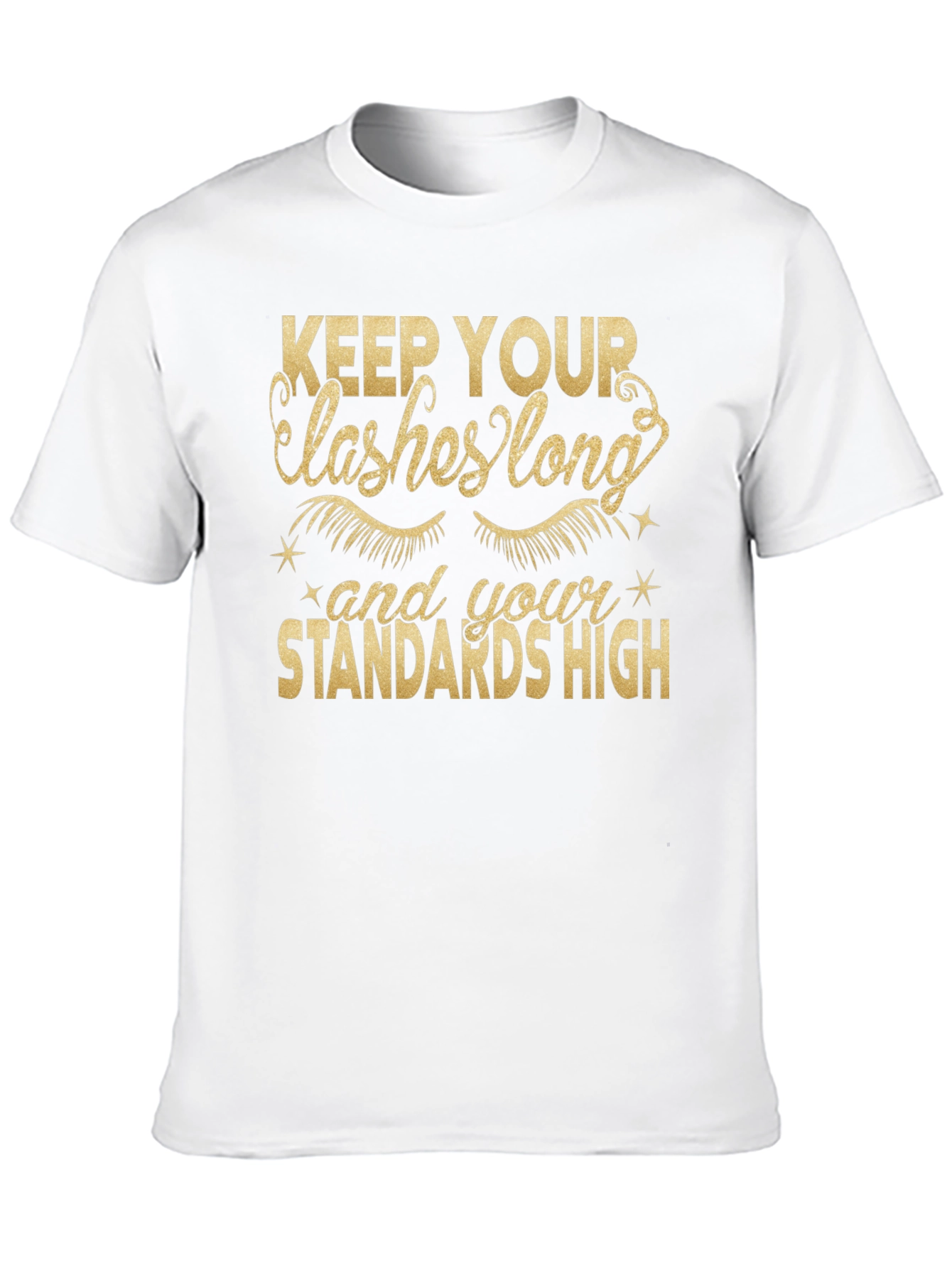 Black Keep Your Lashes Long Graphic Tee view 10