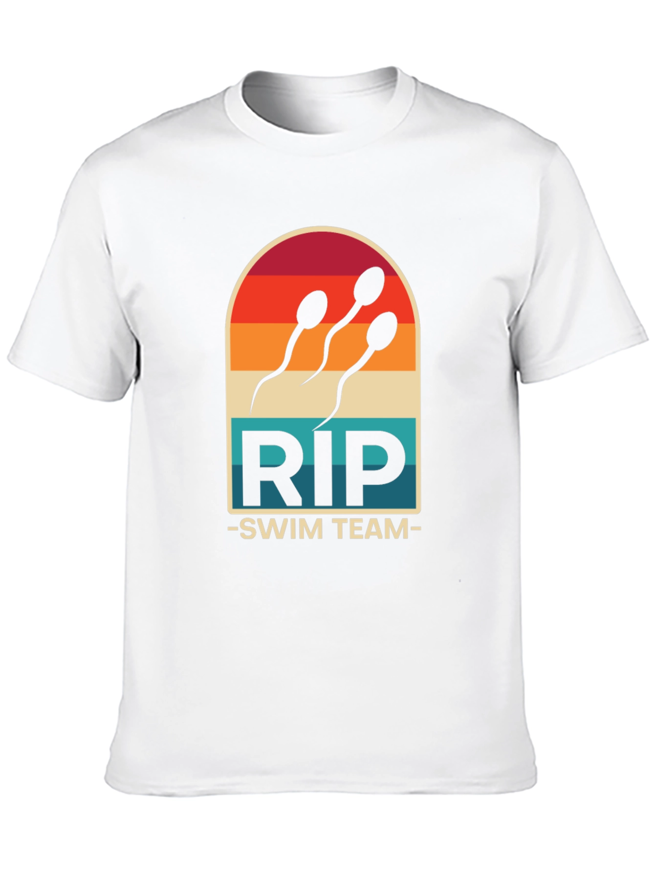 Black RIP Swim Team T-Shirt - Funny Sperm Design Tee view 10