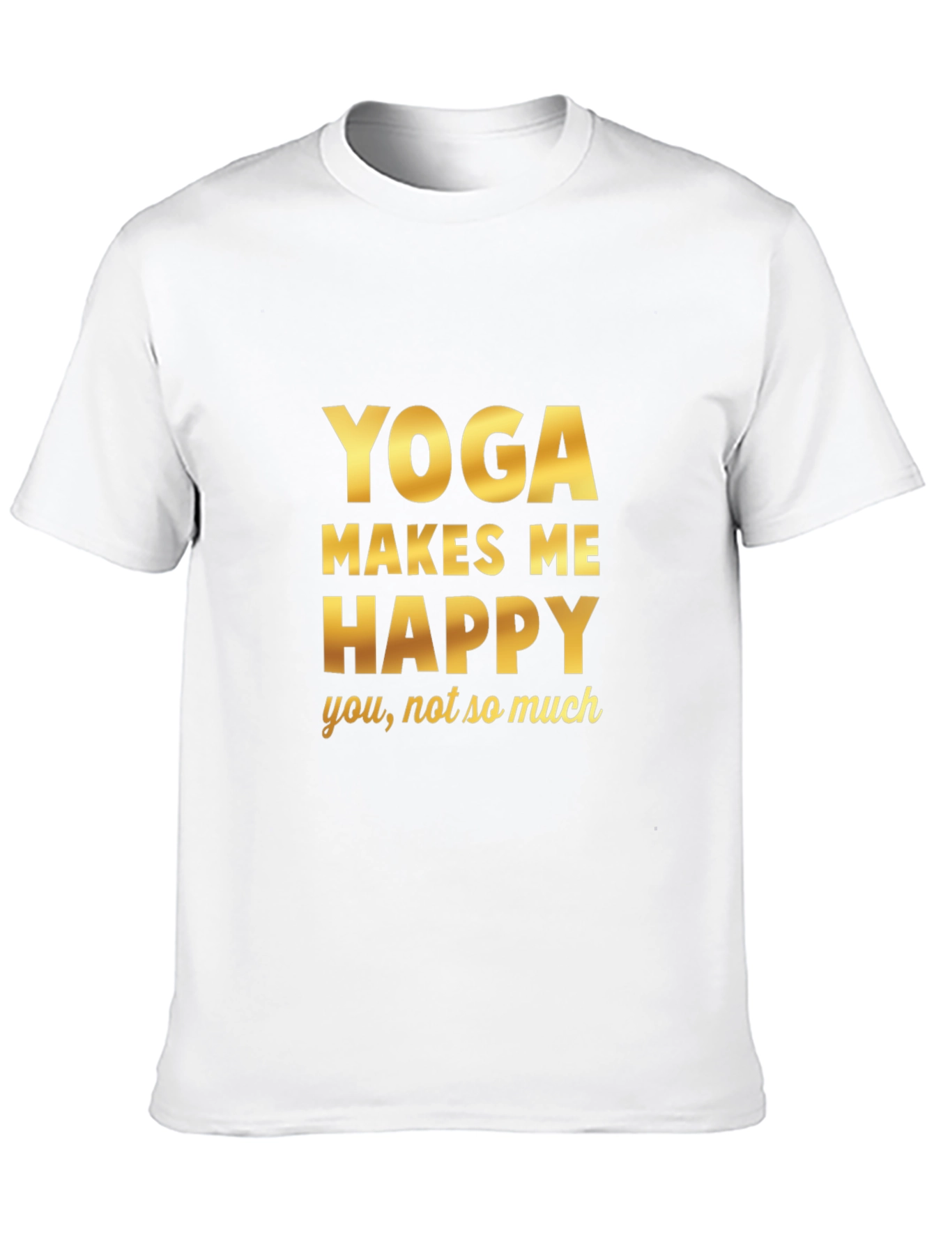 Black Yoga Makes Me Happy T-Shirt view 10
