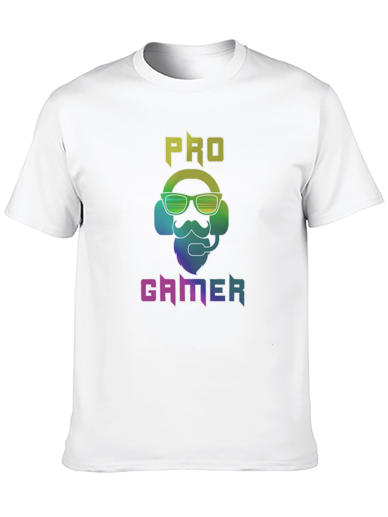 Black Pro Gamer T-Shirt - Black Cotton Tee with Colorful Graphic view 10