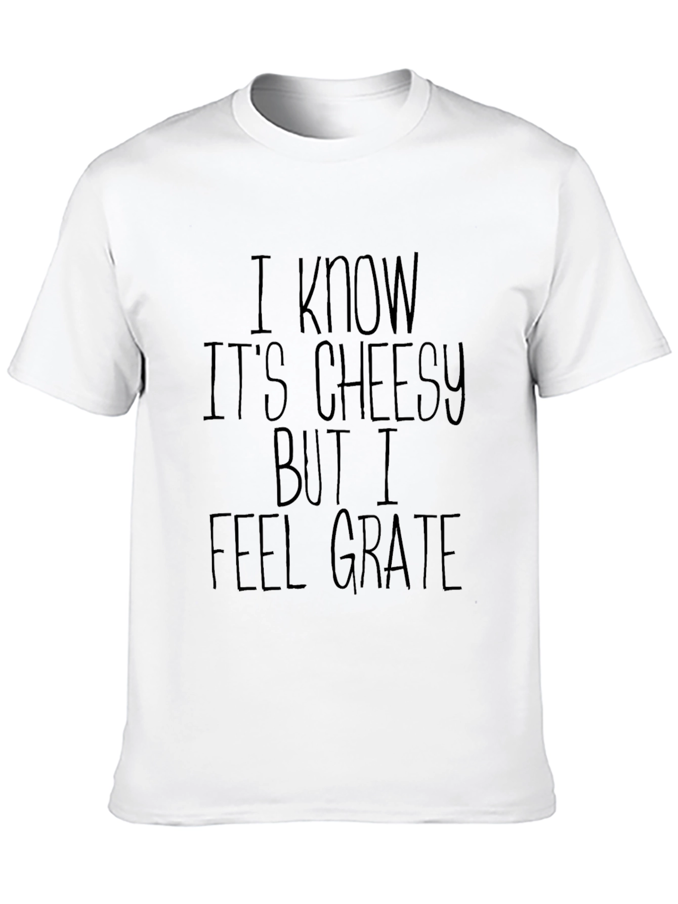 Black Cheesy Grate Pun T-Shirt - Black view 10