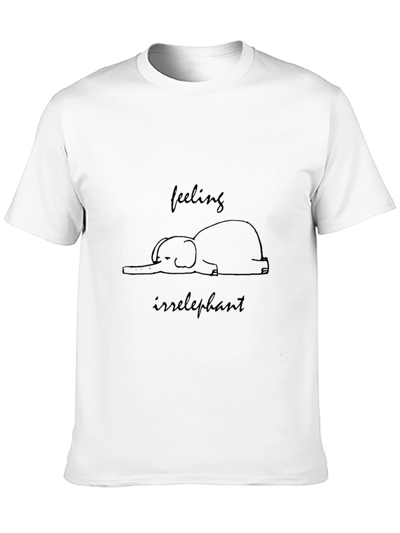 Black Feeling Irrelephant Graphic T-Shirt view 10
