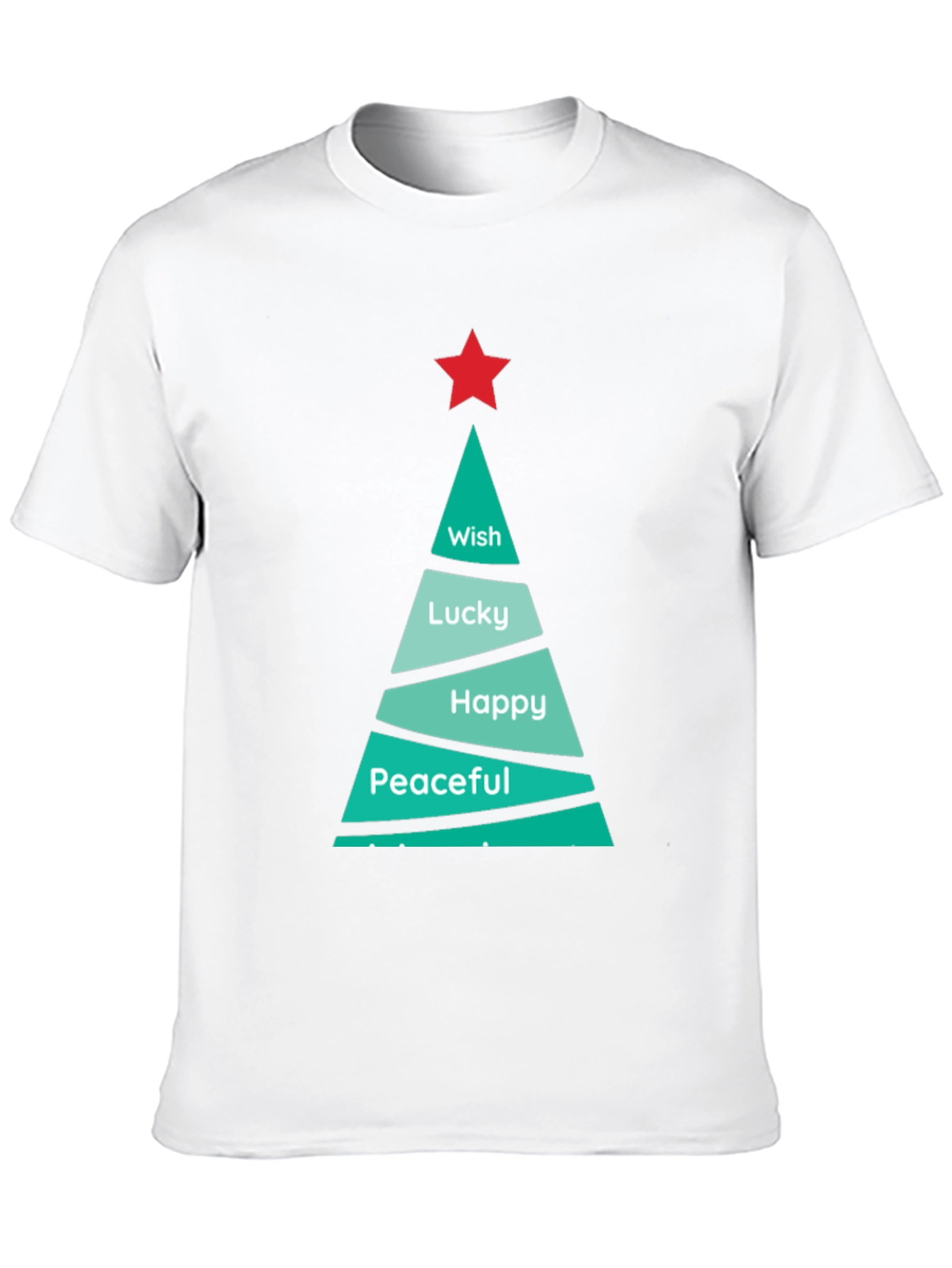 Black Festive Christmas Tree Wish T-Shirt view 10