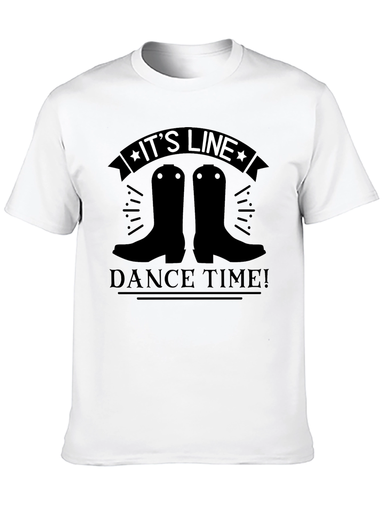 Black Line Dance Time T-Shirt - Country Western Style view 10