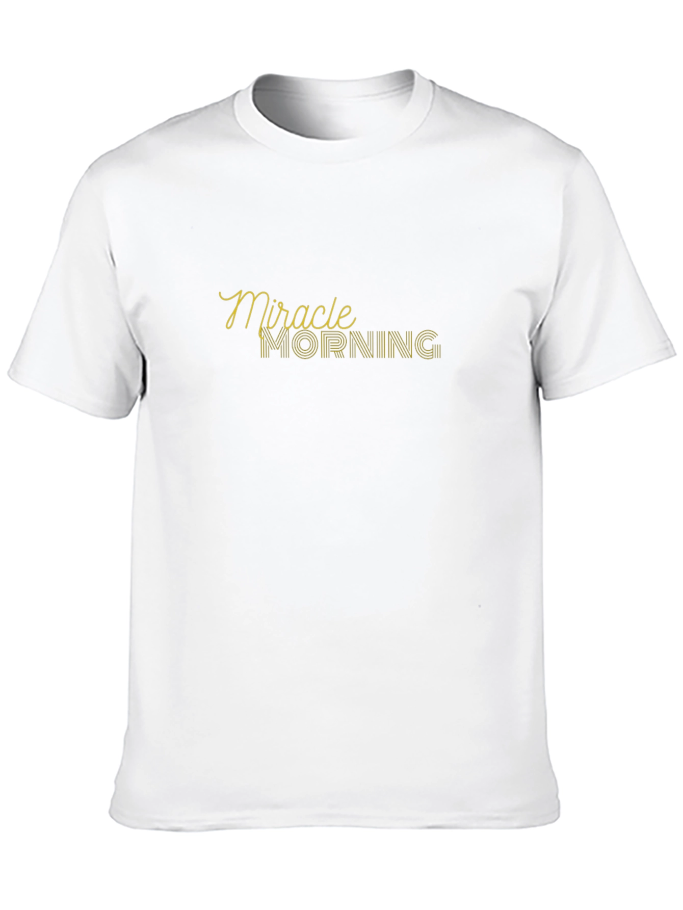 Black Miracle Morning Graphic Tee - Black Cotton T-Shirt view 10