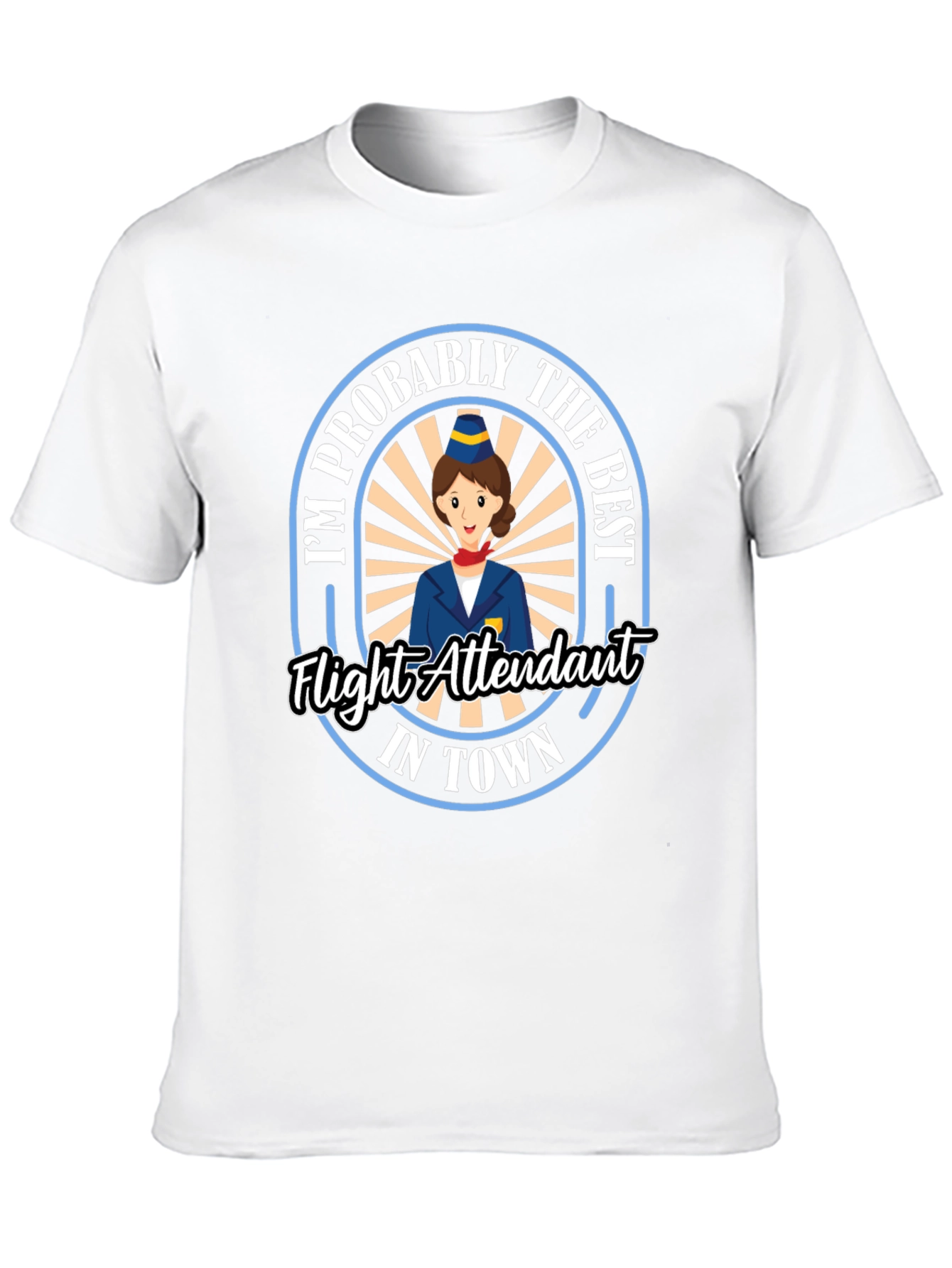 Black Best Flight Attendant T-Shirt view 10