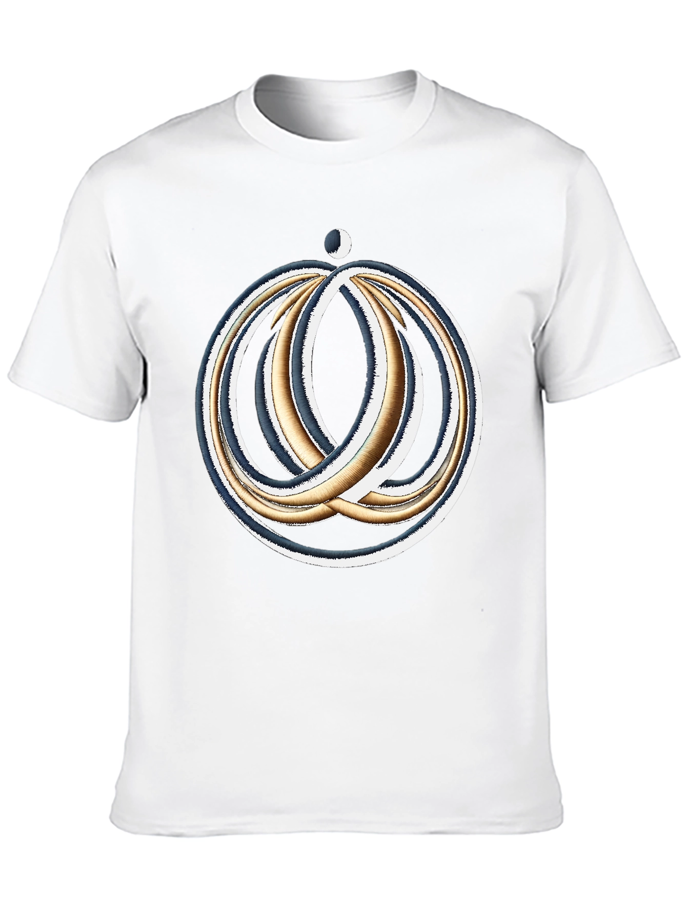 Black Cosmic Rings Graphic Tee - Black Cotton Blend Comfort Fit view 10