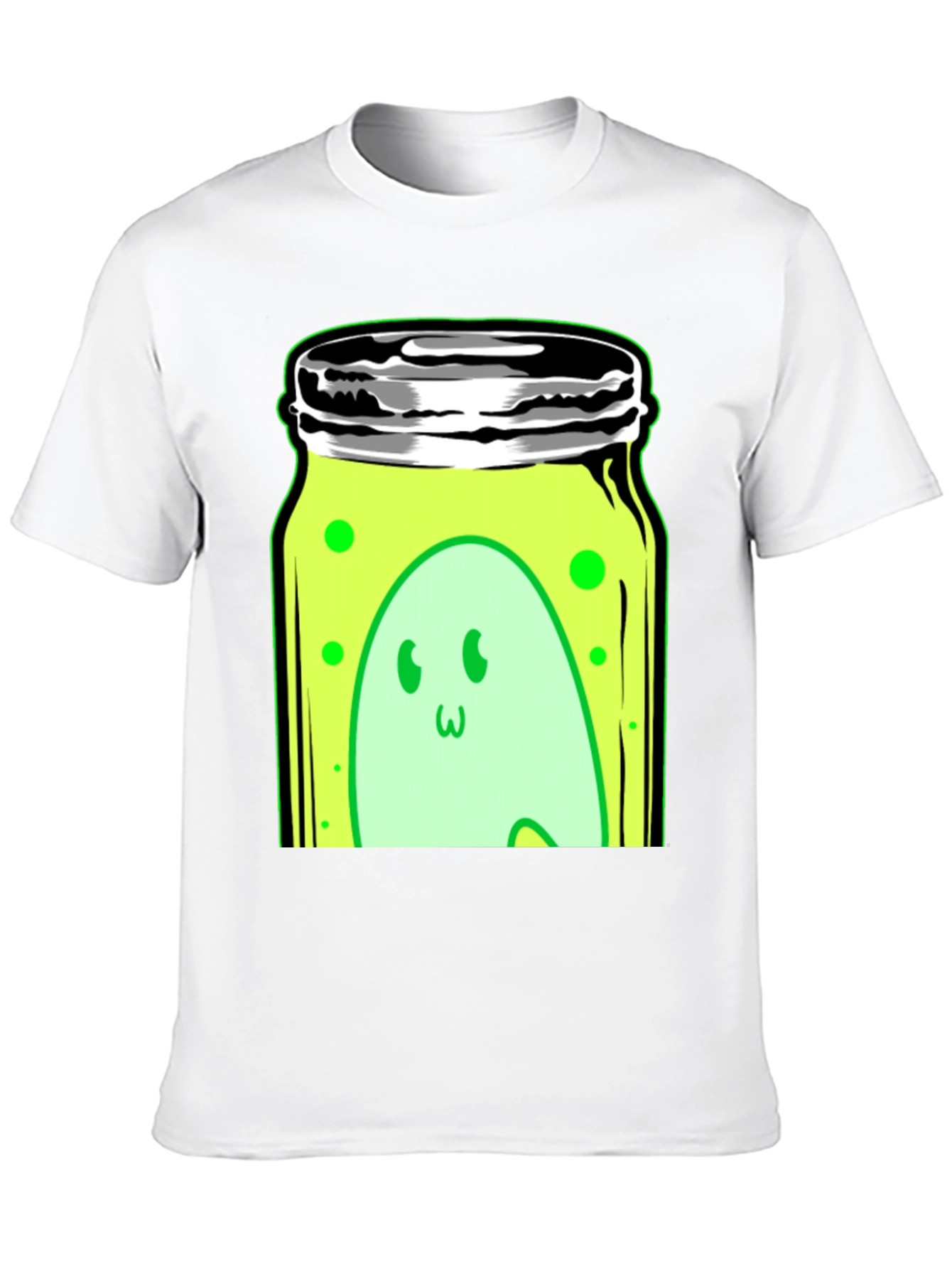 Black Ghost in a Jar Graphic Tee - Black Cotton Blend view 10